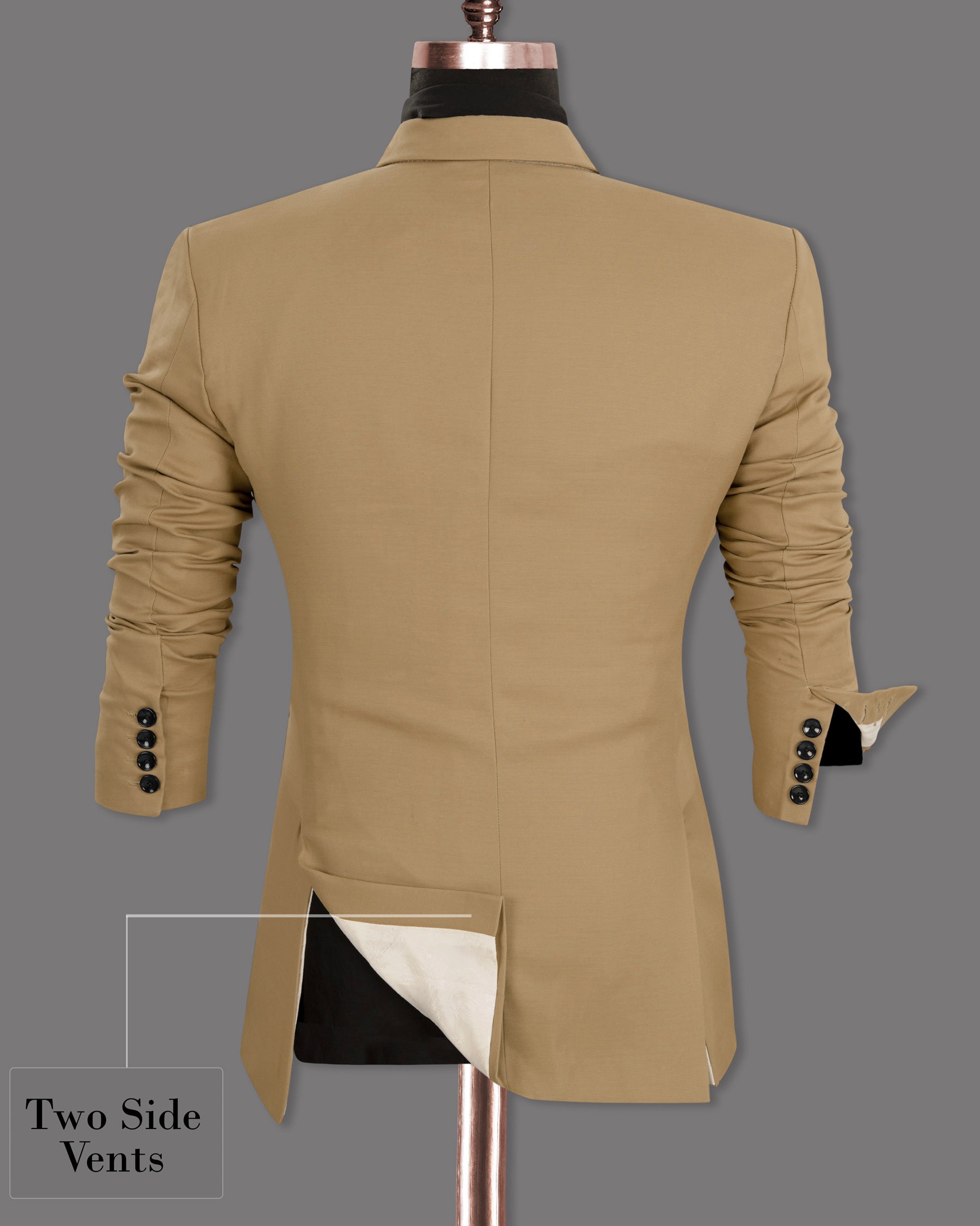 Mongoose Cream Stretchable Double Breasted Premium Cotton Blazer BL1266-DB-44, BL1266-DB-48, BL1266-DB-52, BL1266-DB-54, BL1266-DB-56, BL1266-DB-58, BL1266-DB-60, BL1266-DB-36, BL1266-DB-38, BL1266-DB-40, BL1266-DB-42, BL1266-DB-46, BL1266-DB-50