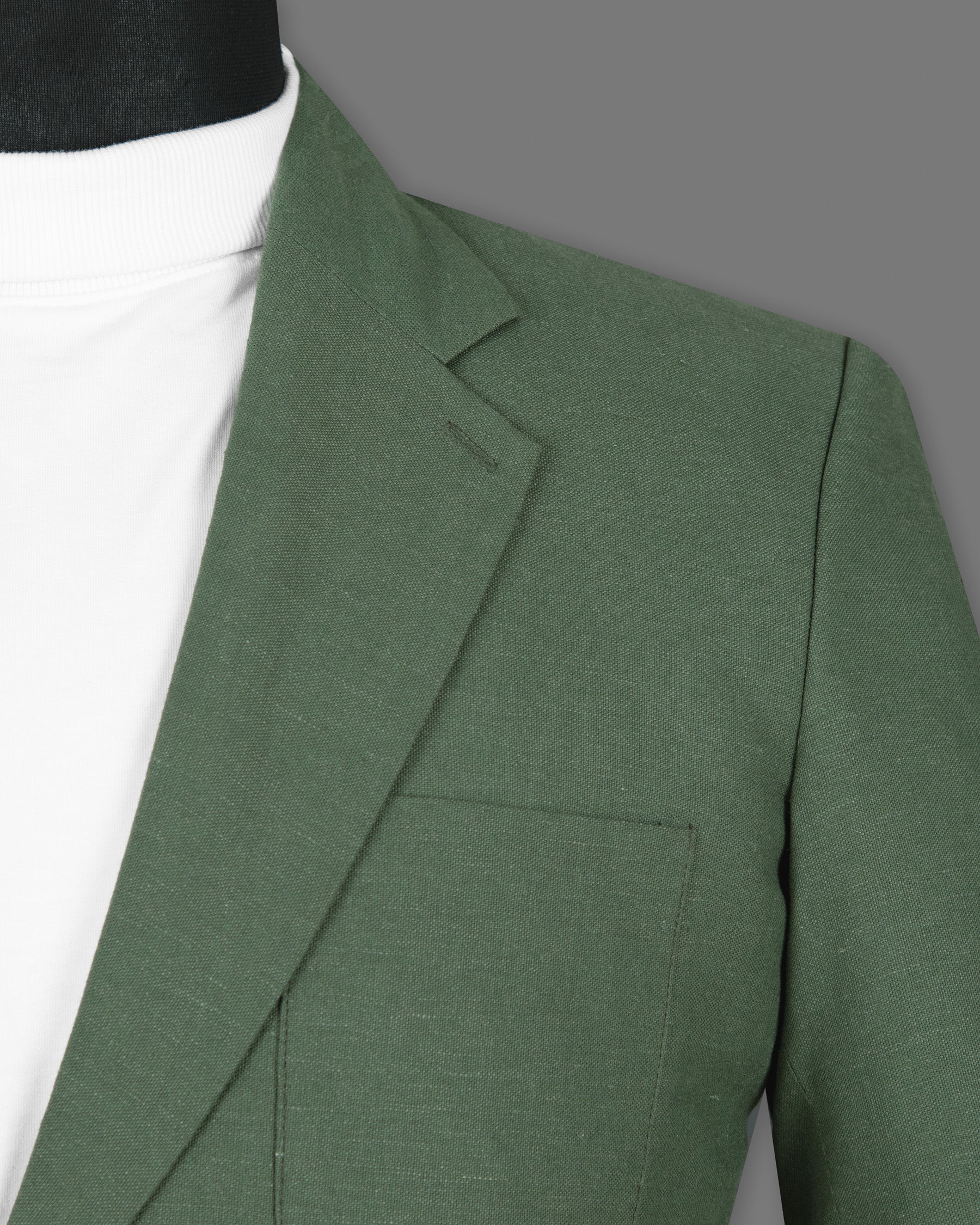 Asparagus Green Luxurious Linen Sports Blazer
