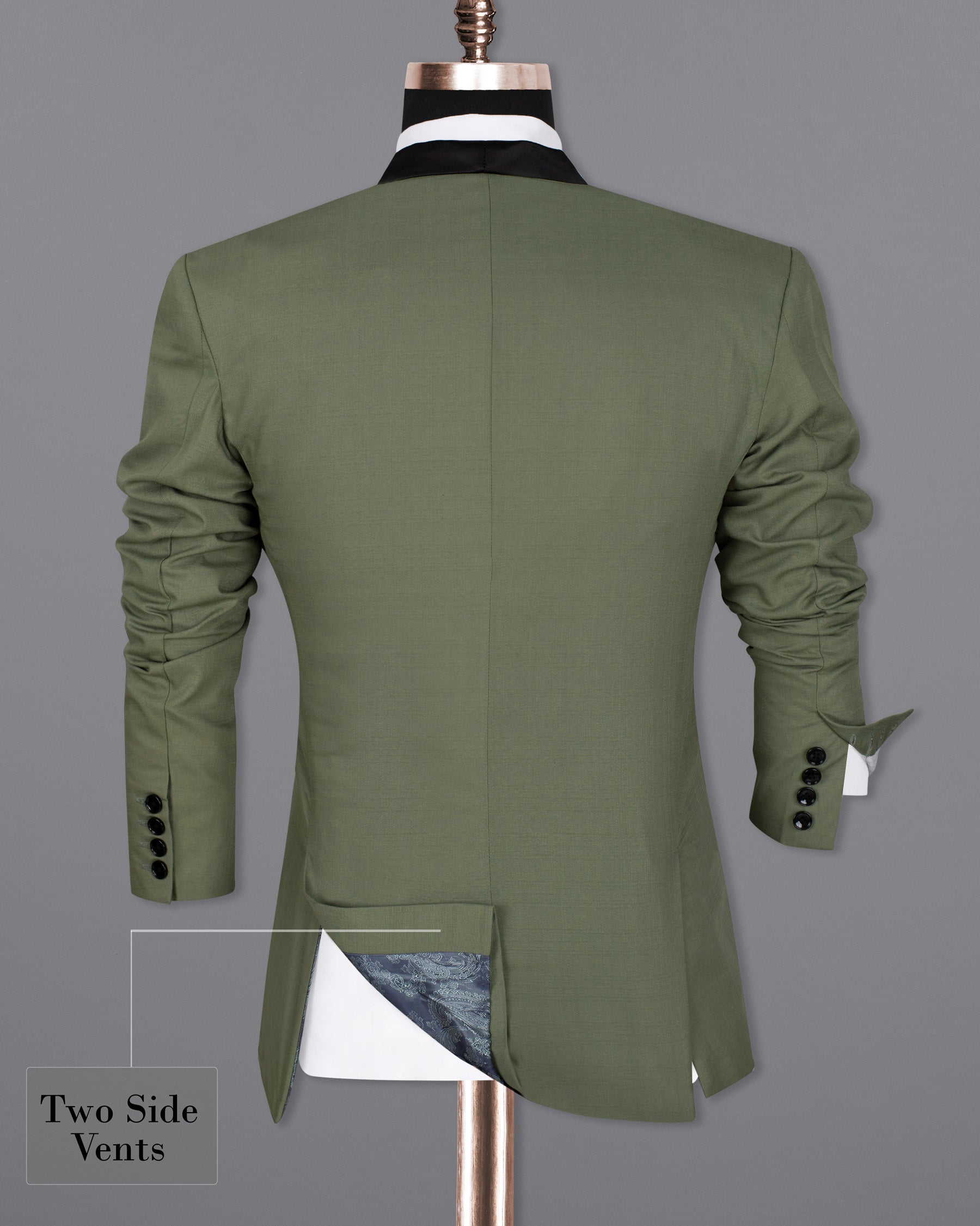 Finch Green Wool Rich Tuxedo Blazer BL1352-BKL-36, BL1352-BKL-38, BL1352-BKL-40, BL1352-BKL-42, BL1352-BKL-44, BL1352-BKL-46, BL1352-BKL-48, BL1352-BKL-50, BL1352-BKL-52, BL1352-BKL-54, BL1352-BKL-56, BL1352-BKL-58, BL1352-BKL-60