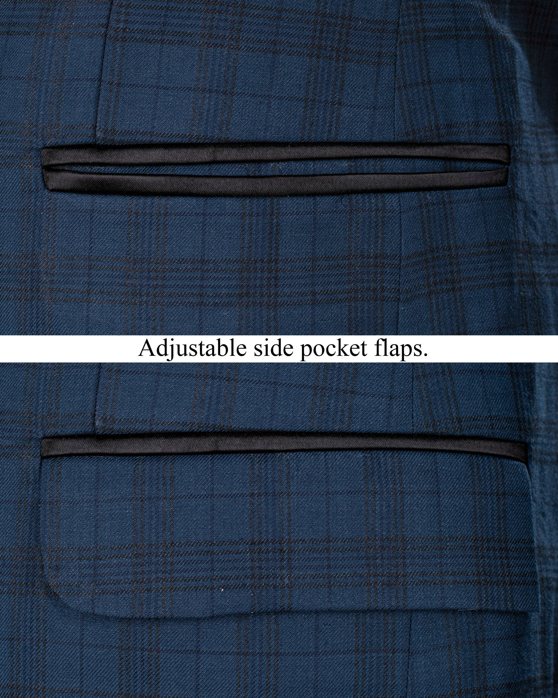 Nile Blue Plaid Wool Rich Tuxedo Blazer BL1366-BKL-36, BL1366-BKL-38, BL1366-BKL-40, BL1366-BKL-42, BL1366-BKL-44, BL1366-BKL-46, BL1366-BKL-48, BL1366-BKL-50, BL1366-BKL-52, BL1366-BKL-54, BL1366-BKL-56, BL1366-BKL-58, BL1366-BKL-60