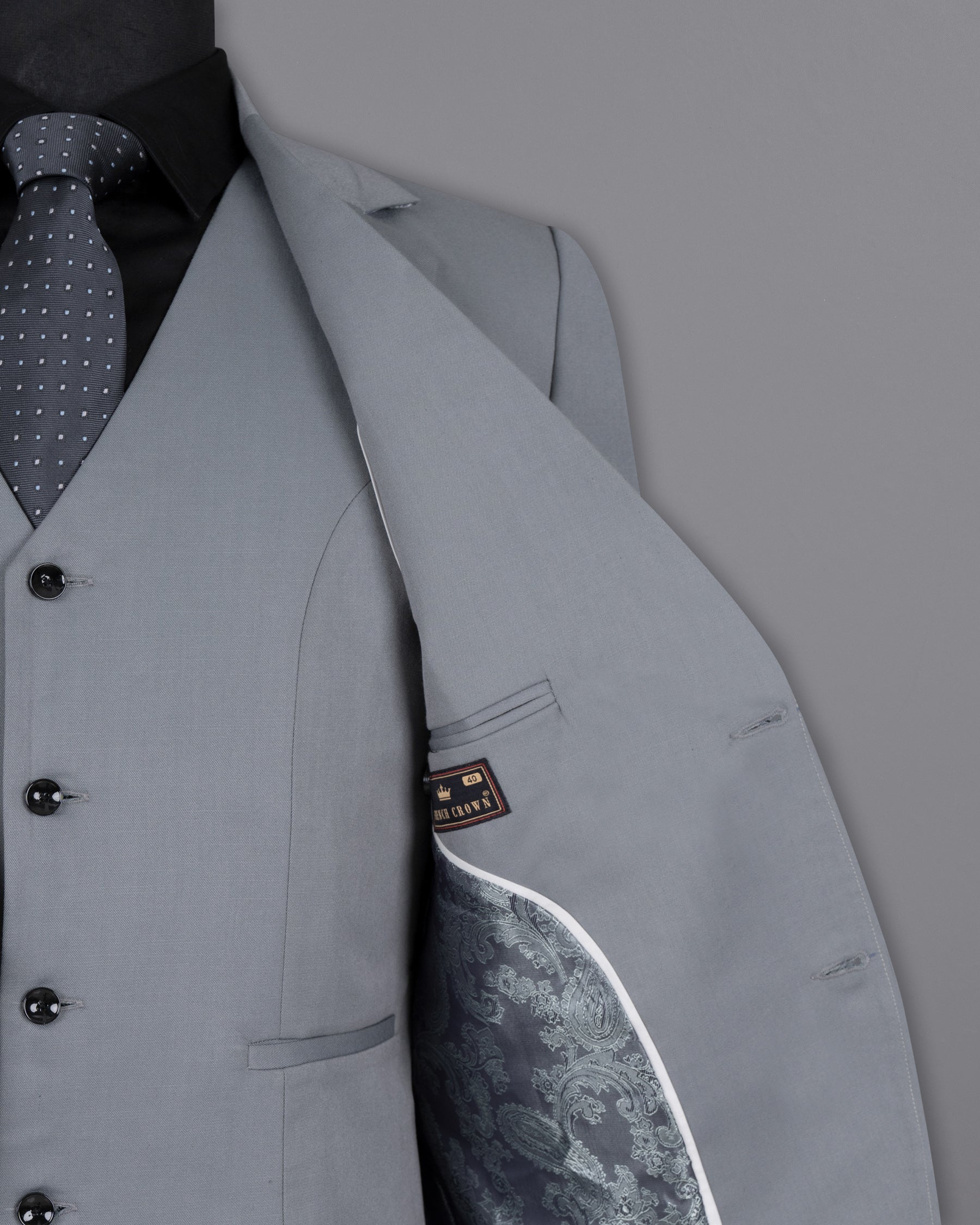 Rolling Stone Grey Wool Rich Blazer BL1402-SB-36, BL1402-SB-38, BL1402-SB-40, BL1402-SB-42, BL1402-SB-44, BL1402-SB-46, BL1402-SB-48, BL1402-SB-50, BL1402-SB-52, BL1402-SB-54, BL1402-SB-56, BL1402-SB-58, BL1402-SB-60