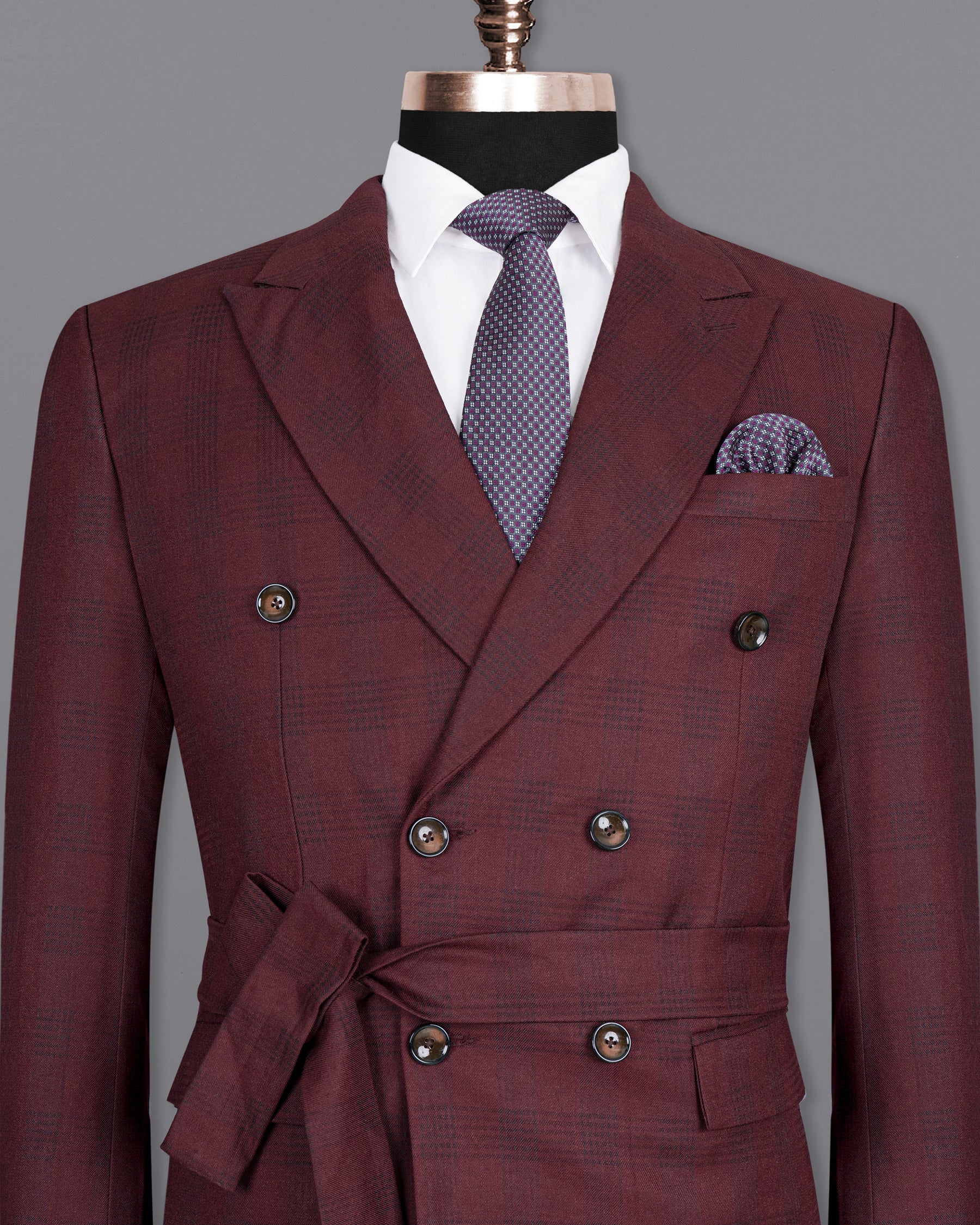 Buccaneer Burgundy Plaid Double Breasted Wool Rich Blazer BL1414-DB-D8-36, BL1414-DB-D8-38, BL1414-DB-D8-40, BL1414-DB-D8-42, BL1414-DB-D8-44, BL1414-DB-D8-46, BL1414-DB-D8-48, BL1414-DB-D8-50, BL1414-DB-D8-52, BL1414-DB-D8-54, BL1414-DB-D8-56, BL1414-DB-D8-58, BL1414-DB-D8-60