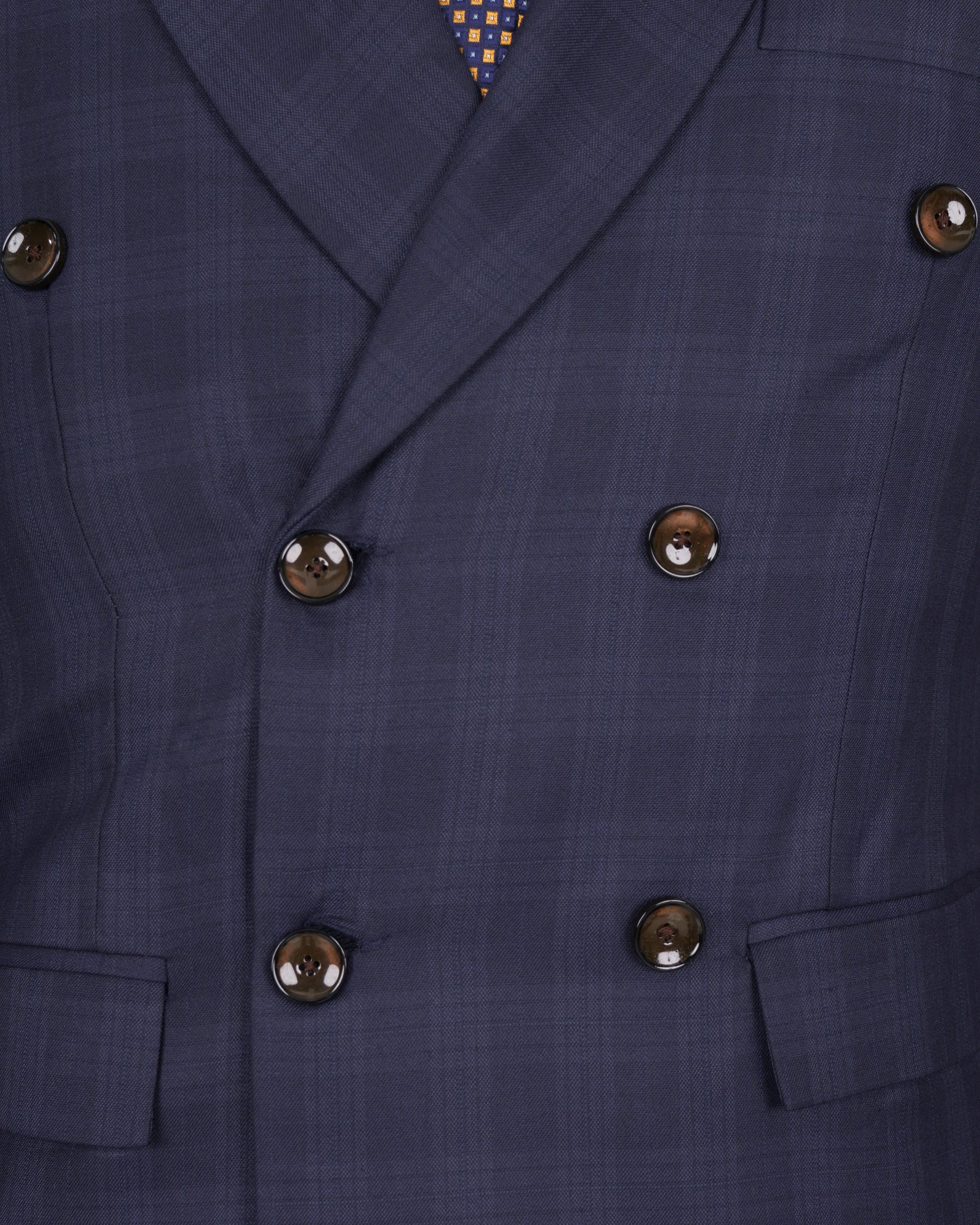 Martinique Blue Wool Rich Plaid Double Breasted Blazer BL1415-DB-36, BL1415-DB-38, BL1415-DB-40, BL1415-DB-42, BL1415-DB-44, BL1415-DB-46, BL1415-DB-48, BL1415-DB-50, BL1415-DB-52, BL1415-DB-54, BL1415-DB-56, BL1415-DB-58, BL1415-DB-60