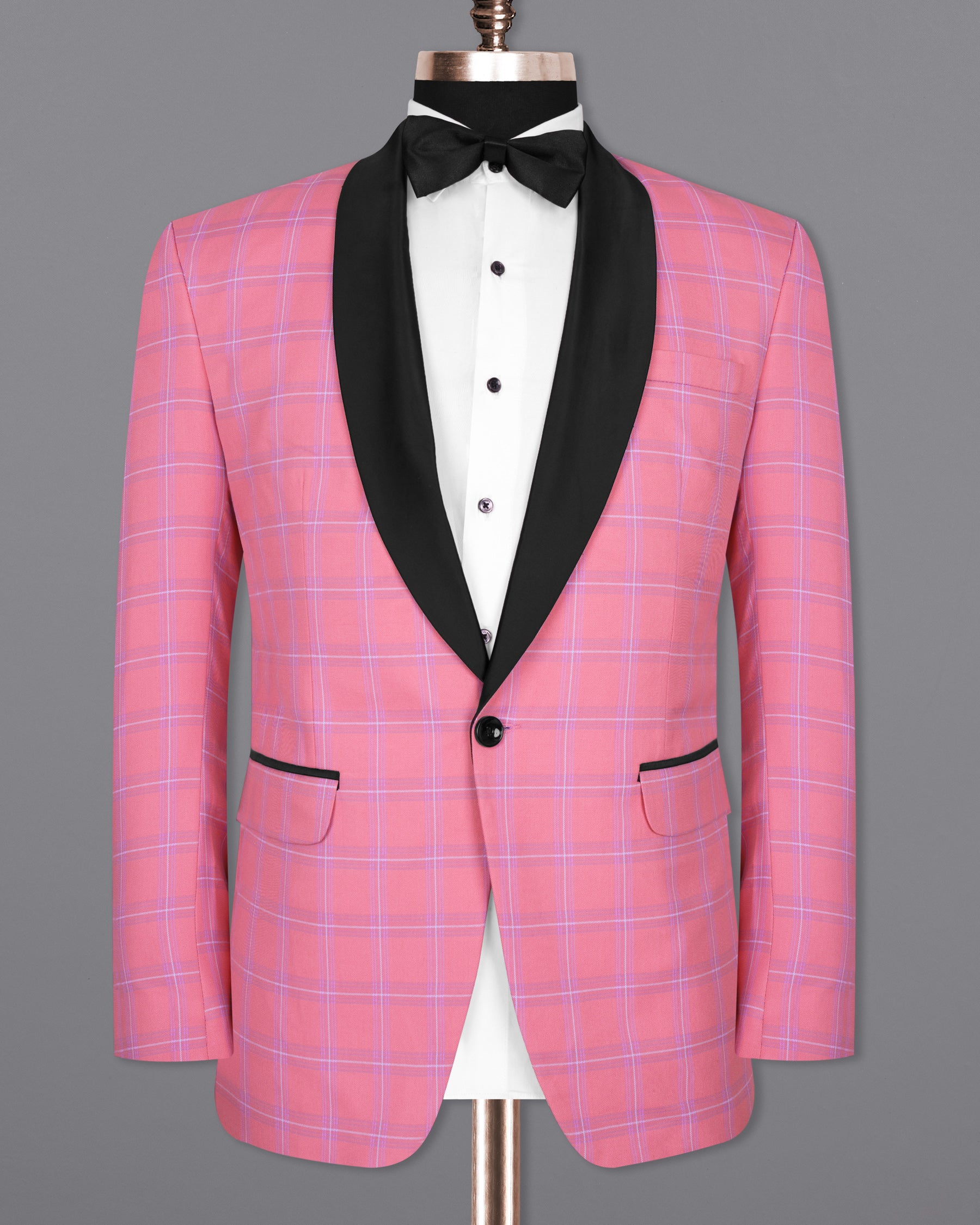 Wewak Pink Windowpane Woolrich Tuxedo Blazer BL1427-BKL-36,BL1427-BKL-38,BL1427-BKL-40,BL1427-BKL-42,BL1427-BKL-44,BL1427-BKL-46,BL1427-BKL-48,BL1427-BKL-50,BL1427-BKL-52,BL1427-BKL-54,BL1427-BKL-56,BL1427-BKL-58,BL1427-BKL-60