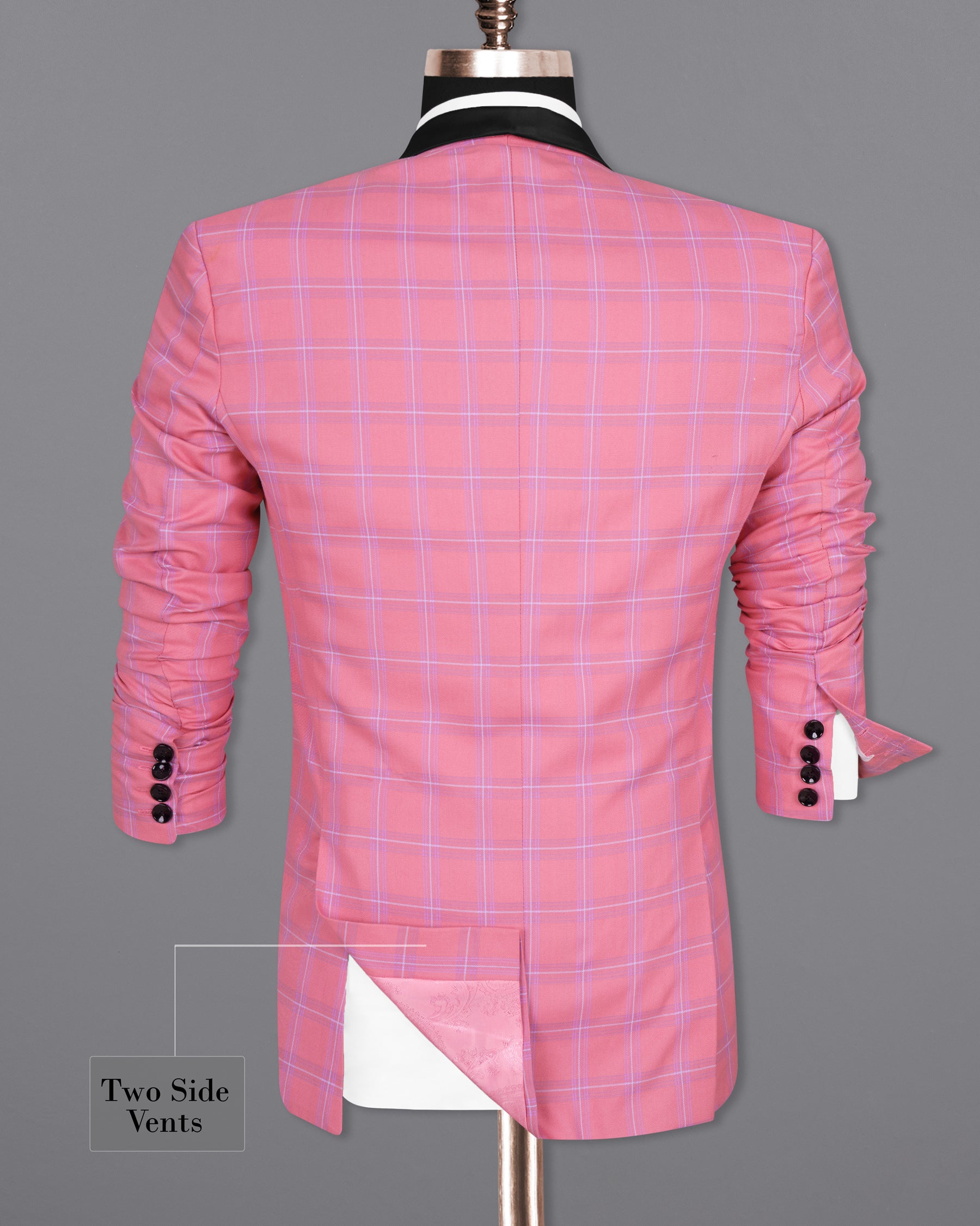 Wewak Pink Windowpane Woolrich Tuxedo Blazer BL1427-BKL-36,BL1427-BKL-38,BL1427-BKL-40,BL1427-BKL-42,BL1427-BKL-44,BL1427-BKL-46,BL1427-BKL-48,BL1427-BKL-50,BL1427-BKL-52,BL1427-BKL-54,BL1427-BKL-56,BL1427-BKL-58,BL1427-BKL-60