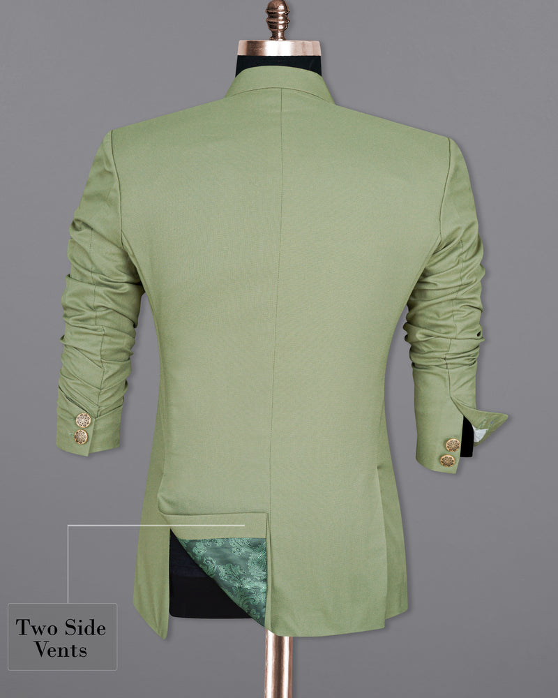 Camouflage Green Cross Buttoned Bandhgala Wool rich Blazer BL1437-CBG-36,BL1437-CBG-38,BL1437-CBG-40,BL1437-CBG-42,BL1437-CBG-44,BL1437-CBG-46,BL1437-CBG-48,BL1437-CBG-50,BL1437-CBG-52,BL1437-CBG-54,BL1437-CBG-56,BL1437-CBG-58,BL1437-CBG-60
