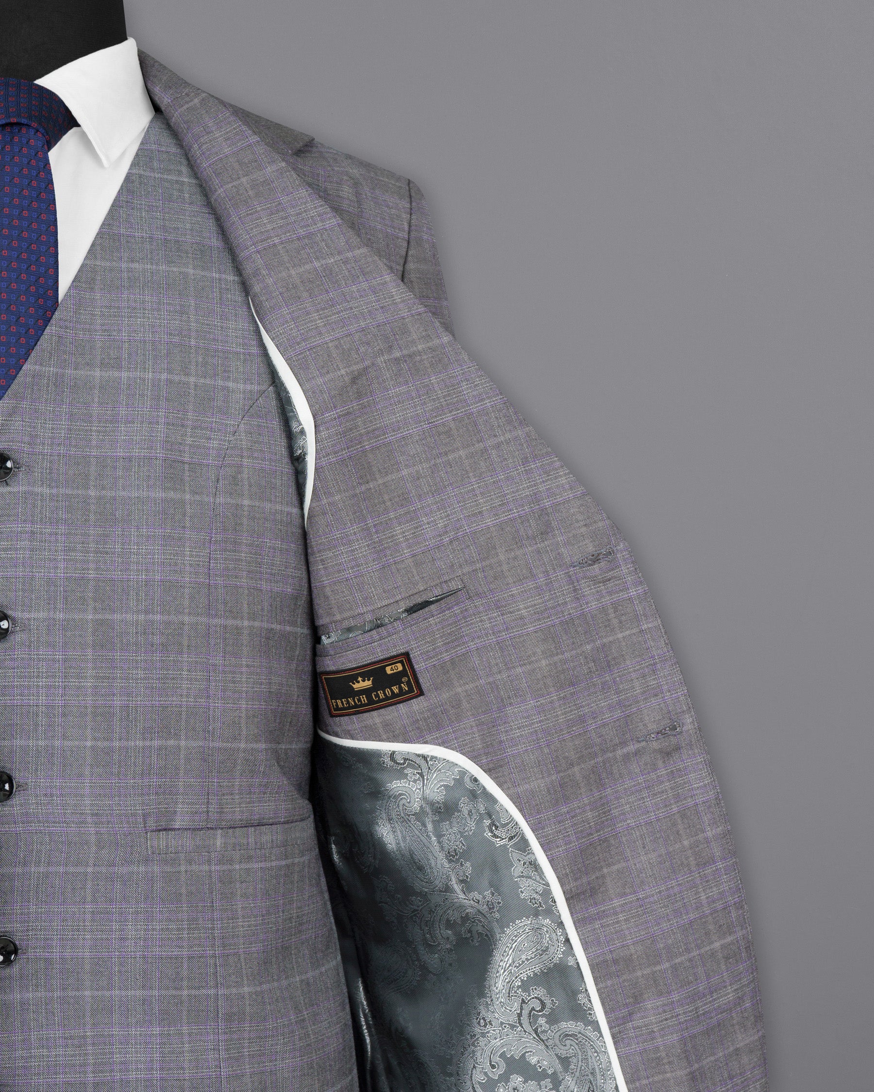 Fedora Plaid Wool Rich Blazer BL1440-SB-36,BL1440-SB-38,BL1440-SB-40,BL1440-SB-42,BL1440-SB-44,BL1440-SB-46,BL1440-SB-48,BL1440-SB-50,BL1440-SB-52,BL1440-SB-54,BL1440-SB-56,BL1440-SB-58,BL1440-SB-60