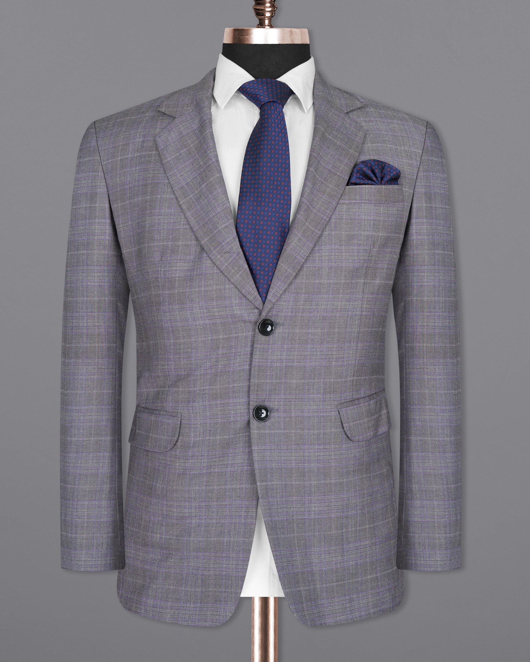 Fedora Plaid Wool Rich Blazer BL1440-SB-36,BL1440-SB-38,BL1440-SB-40,BL1440-SB-42,BL1440-SB-44,BL1440-SB-46,BL1440-SB-48,BL1440-SB-50,BL1440-SB-52,BL1440-SB-54,BL1440-SB-56,BL1440-SB-58,BL1440-SB-60