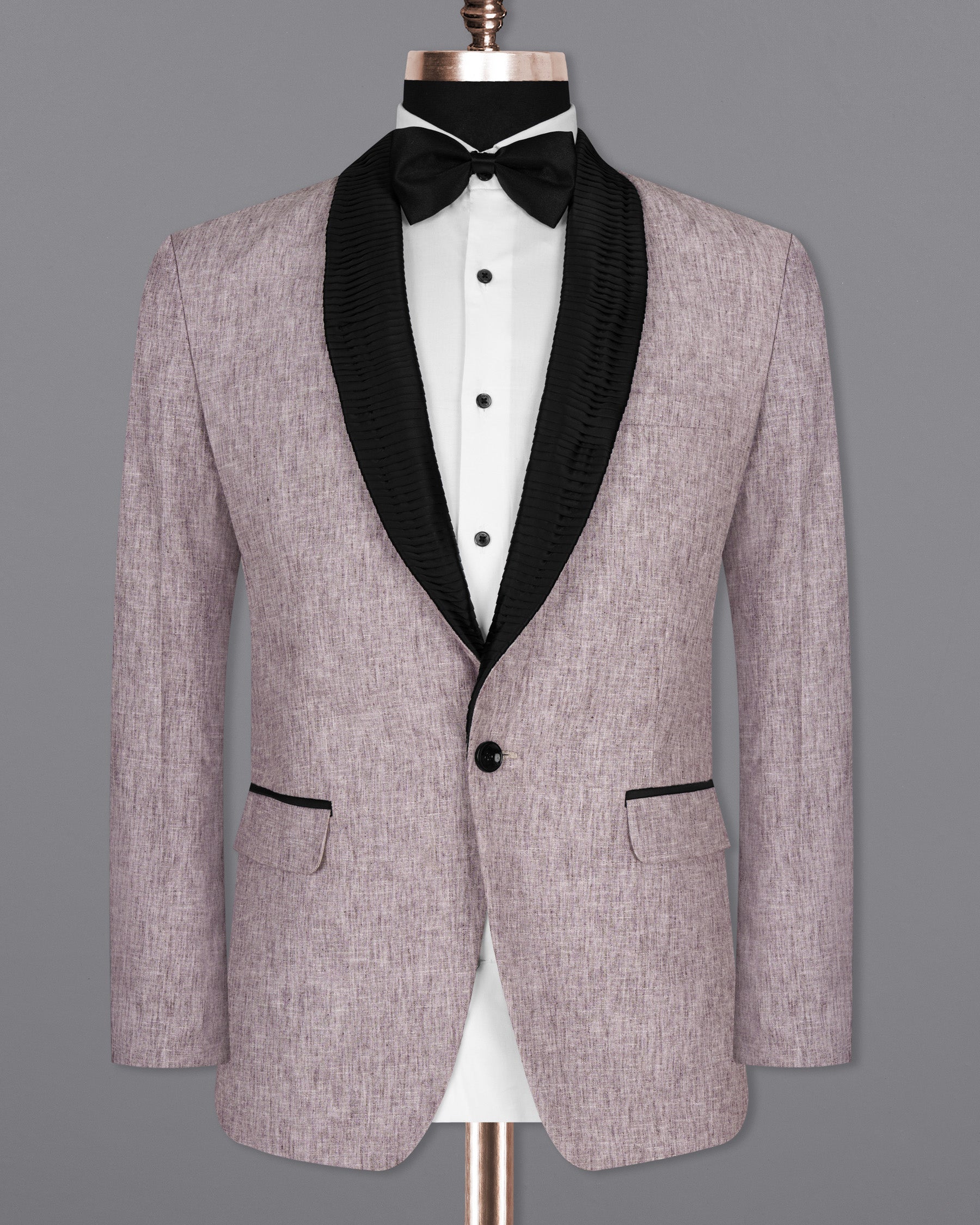 Bouquet Purple Luxurious Linen Tuxedo Blazer BL1474-BKL-36,BL1474-BKL-38,BL1474-BKL-40,BL1474-BKL-42,BL1474-BKL-44,BL1474-BKL-46,BL1474-BKL-48,BL1474-BKL-50,BL1474-BKL-52,BL1474-BKL-54,BL1474-BKL-56,BL1474-BKL-58,BL1474-BKL-60