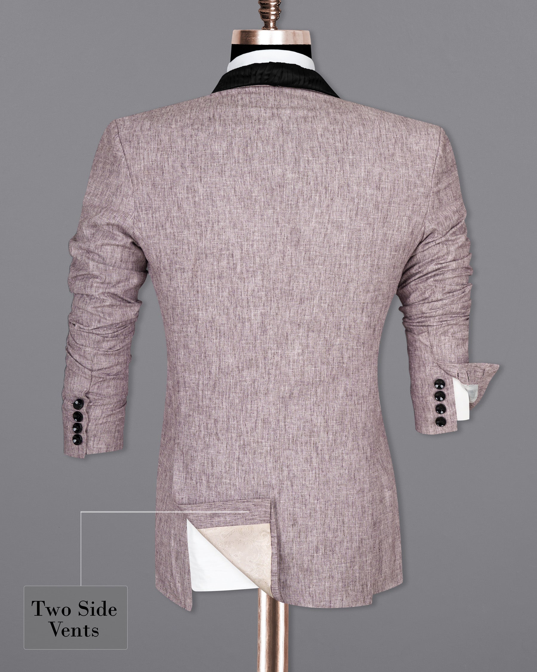 Bouquet Purple Luxurious Linen Tuxedo Blazer BL1474-BKL-36,BL1474-BKL-38,BL1474-BKL-40,BL1474-BKL-42,BL1474-BKL-44,BL1474-BKL-46,BL1474-BKL-48,BL1474-BKL-50,BL1474-BKL-52,BL1474-BKL-54,BL1474-BKL-56,BL1474-BKL-58,BL1474-BKL-60