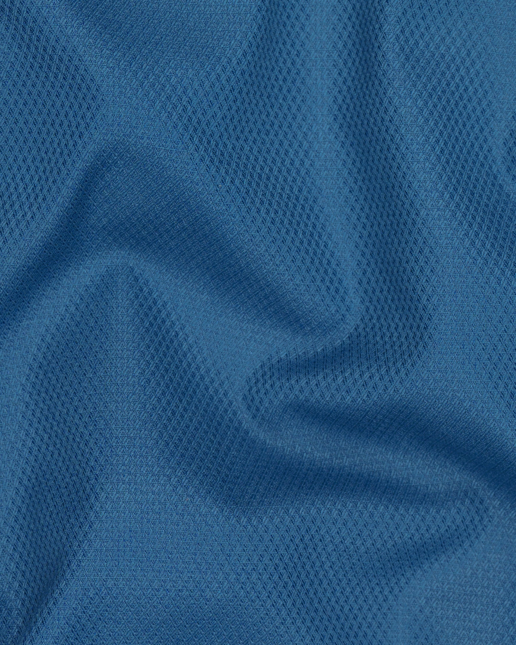 Orient Blue Diamond Textured Woolrich Blazer