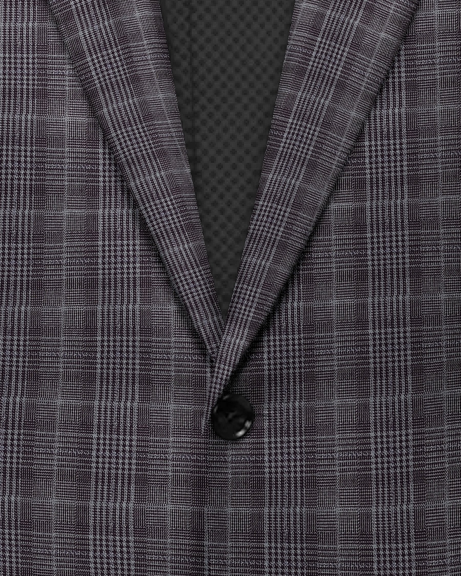 Porpoise Grey Plaid Blazer