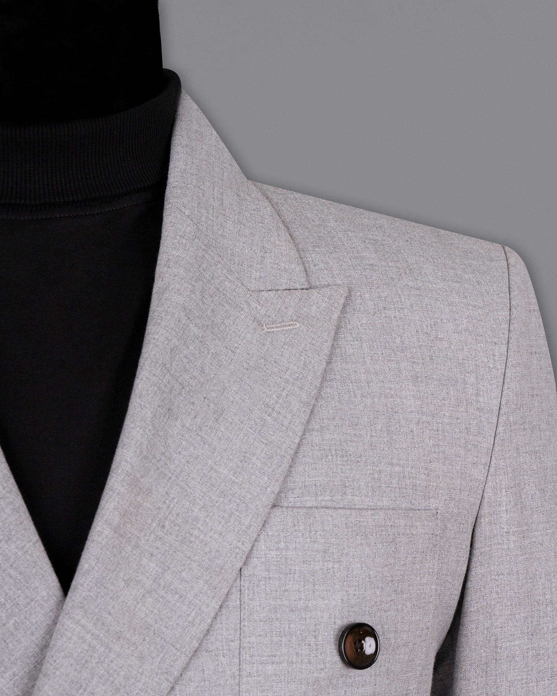 French Gray Double-Breasted Wool Rich Sport Blazer BL1495-DB-PP-36, BL1495-DB-PP-38, BL1495-DB-PP-40, BL1495-DB-PP-42, BL1495-DB-PP-44, BL1495-DB-PP-46, BL1495-DB-PP-48, BL1495-DB-PP-50, BL1495-DB-PP-52, BL1495-DB-PP-54, BL1495-DB-PP-56, BL1495-DB-PP-58, BL1495-DB-PP-60