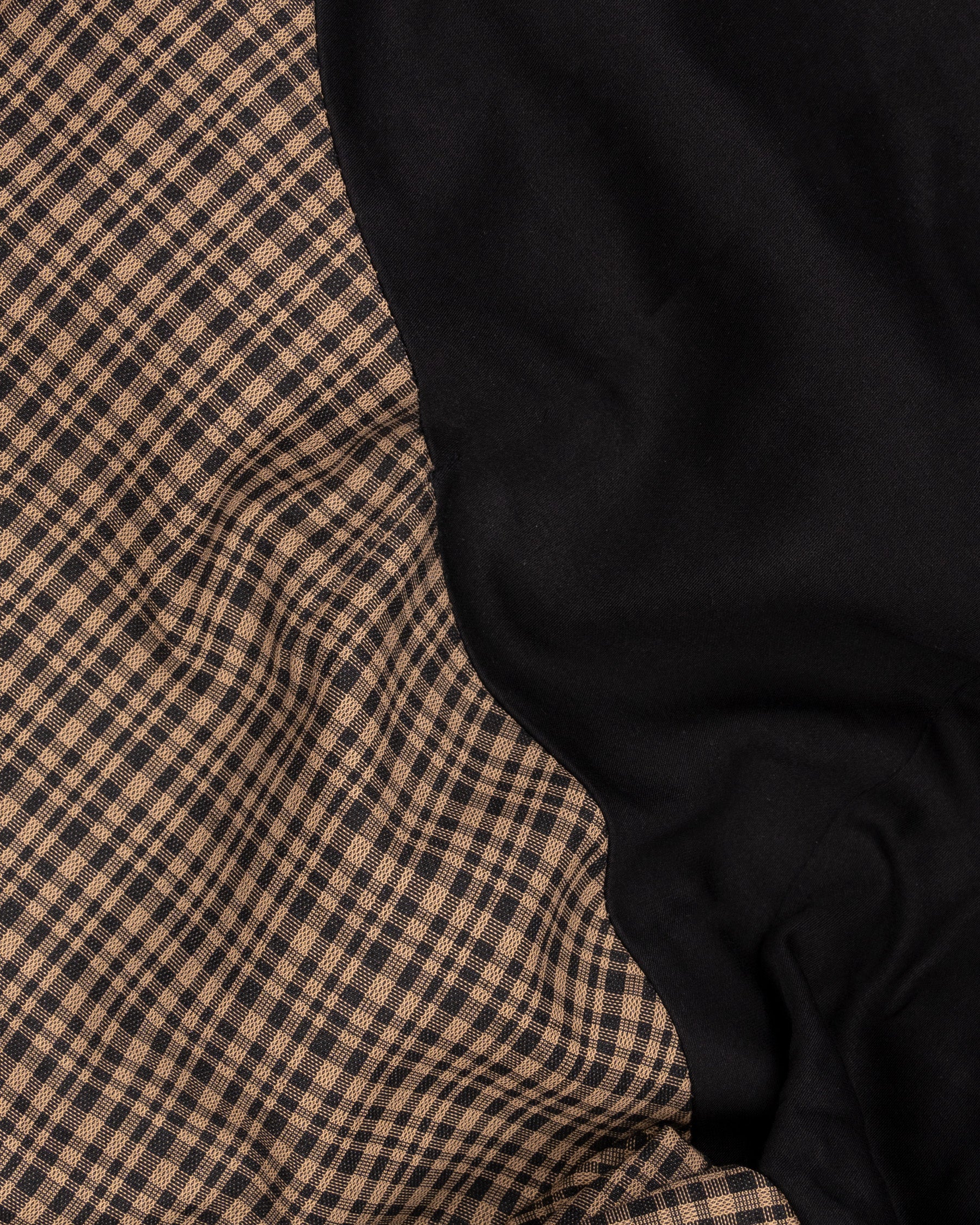 Brown Plaid with Black Wool Rich Blazer BL1497-D26-36, BL1497-D26-38, BL1497-D26-40, BL1497-D26-42, BL1497-D26-44, BL1497-D26-46, BL1497-D26-48, BL1497-D26-50, BL1497-D26-52, BL1497-D26-54, BL1497-D26-56, BL1497-D26-58, BL1497-D26-60