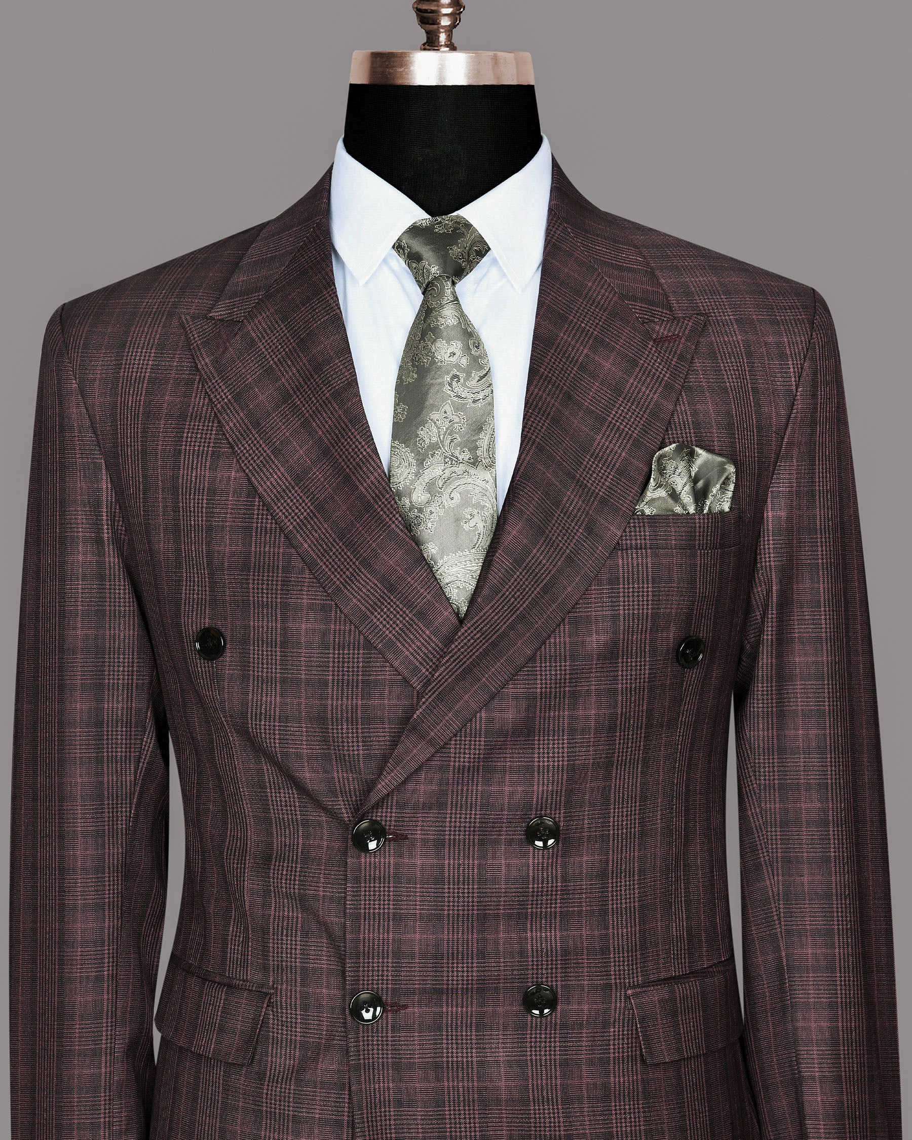 Rosewood Plaid Double Breasted Blazer BL152DB-52, BL152DB-54, BL152DB-44, BL152DB-48, BL152DB-56, BL152DB-58, BL152DB-50, BL152DB-42, BL152DB-40, BL152DB-36, BL152DB-60, BL152DB-38, BL152DB-46