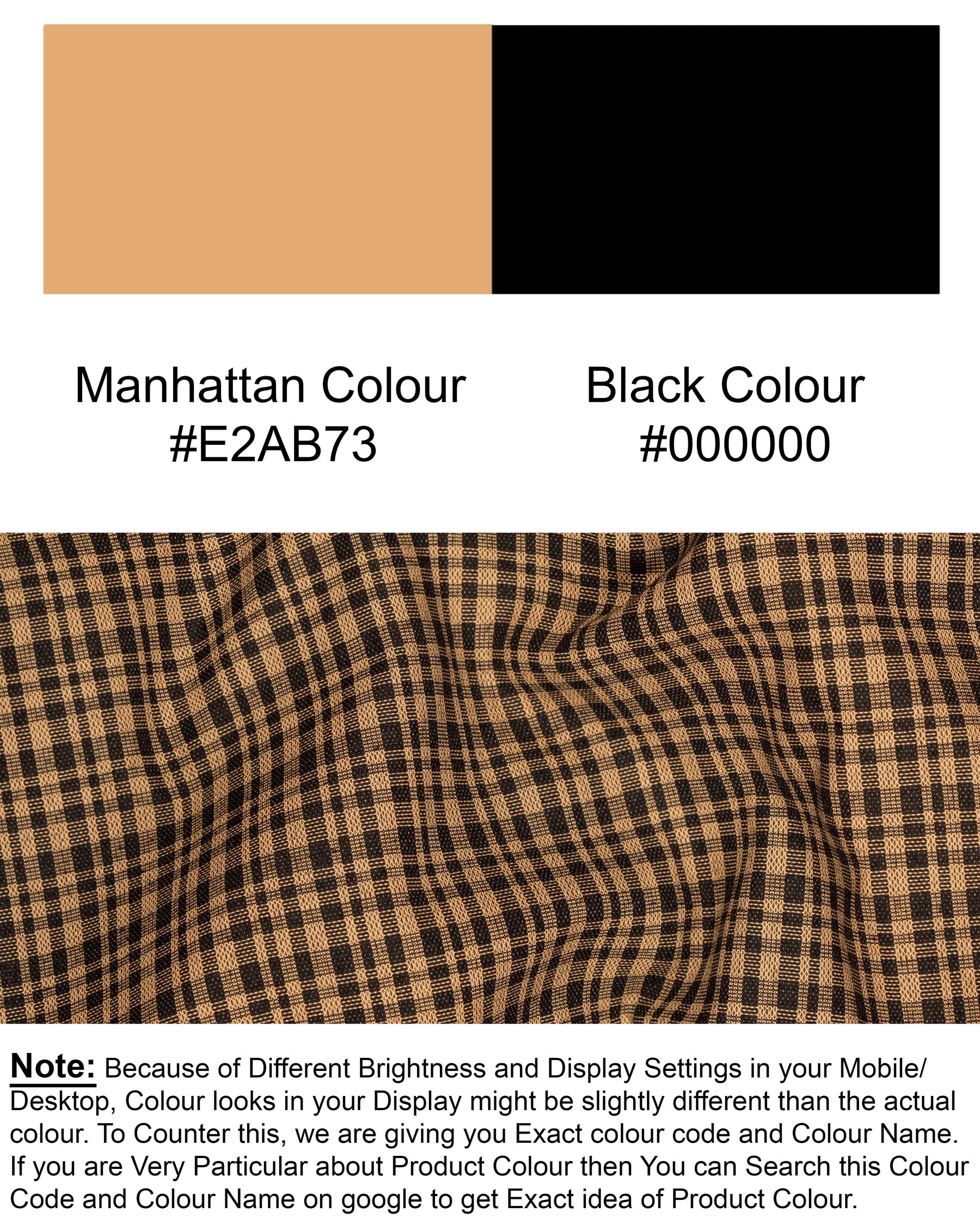 Manhattan Brown and Black Premium Cotton Checkered Belt Closure Sports Blazer BL1577-D3-36, BL1577-D3-38, BL1577-D3-40, BL1577-D3-42, BL1577-D3-44, BL1577-D3-46, BL1577-D3-48, BL1577-D3-50, BL1577-D3-52, BL1577-D3-54, BL1577-D3-56, BL1577-D3-58, BL1577-D3-60