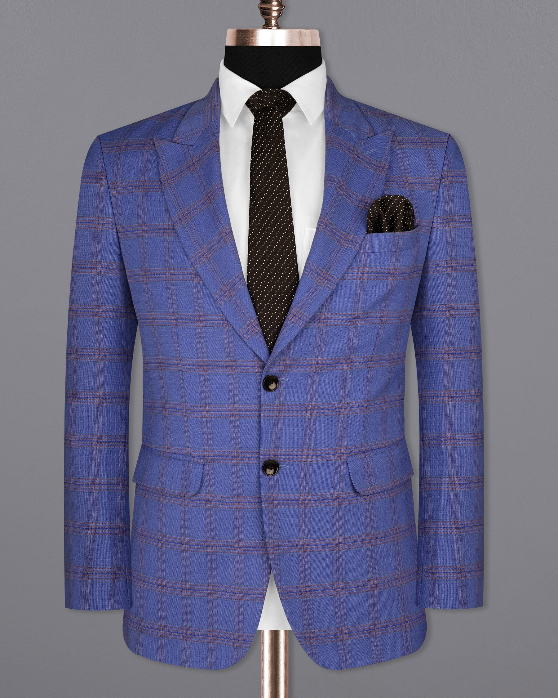 East Bay Blue Super fine Windowpane Wool Rich Blazer BL1612-SBP-36, BL1612-SBP-38, BL1612-SBP-40, BL1612-SBP-42, BL1612-SBP-44, BL1612-SBP-46, BL1612-SBP-48, BL1612-SBP-50, BL1612-SBP-52, BL1612-SBP-54, BL1612-SBP-56, BL1612-SBP-58, BL1612-SBP-60