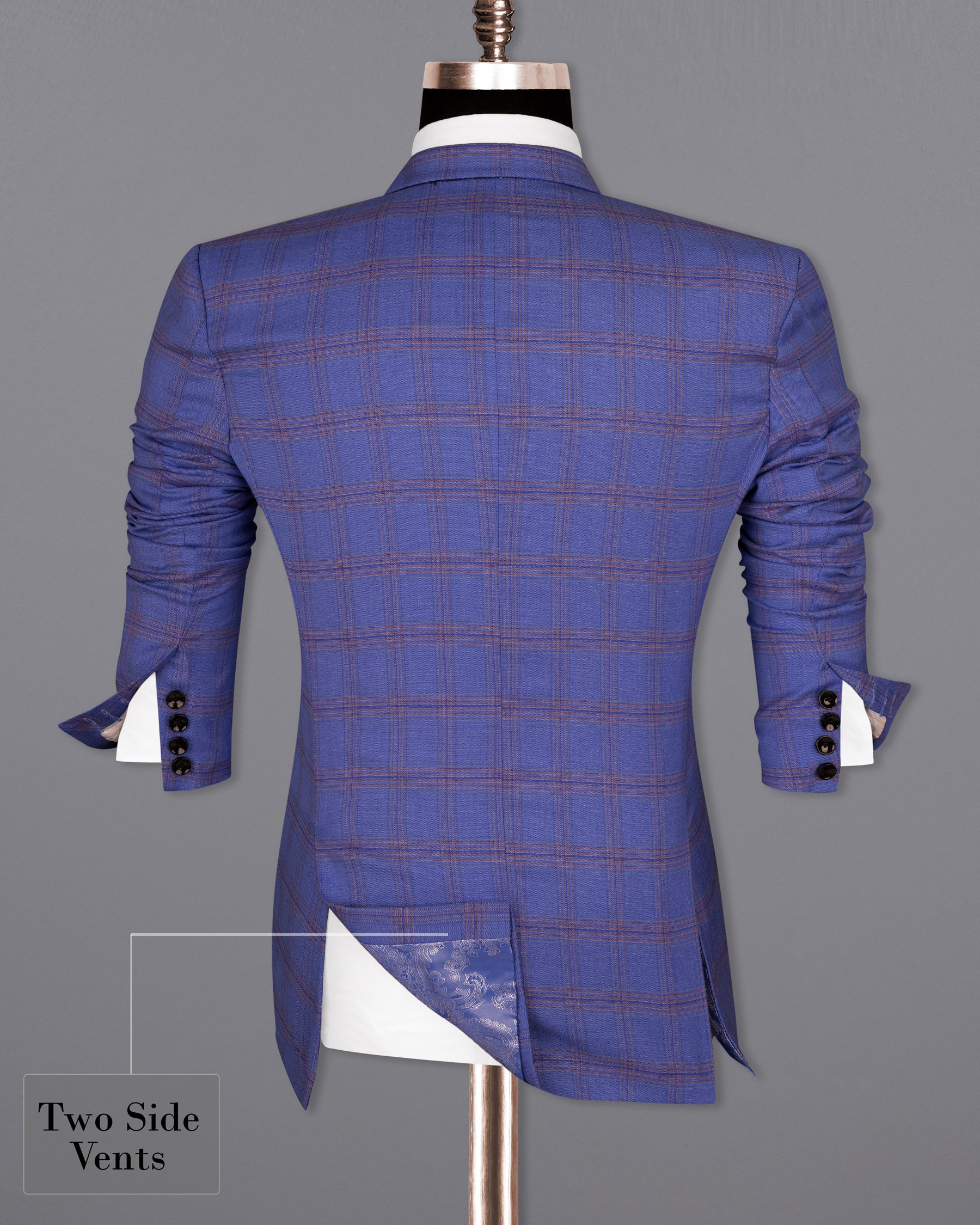 East Bay Blue Super fine Windowpane Wool Rich Blazer BL1612-SBP-36, BL1612-SBP-38, BL1612-SBP-40, BL1612-SBP-42, BL1612-SBP-44, BL1612-SBP-46, BL1612-SBP-48, BL1612-SBP-50, BL1612-SBP-52, BL1612-SBP-54, BL1612-SBP-56, BL1612-SBP-58, BL1612-SBP-60