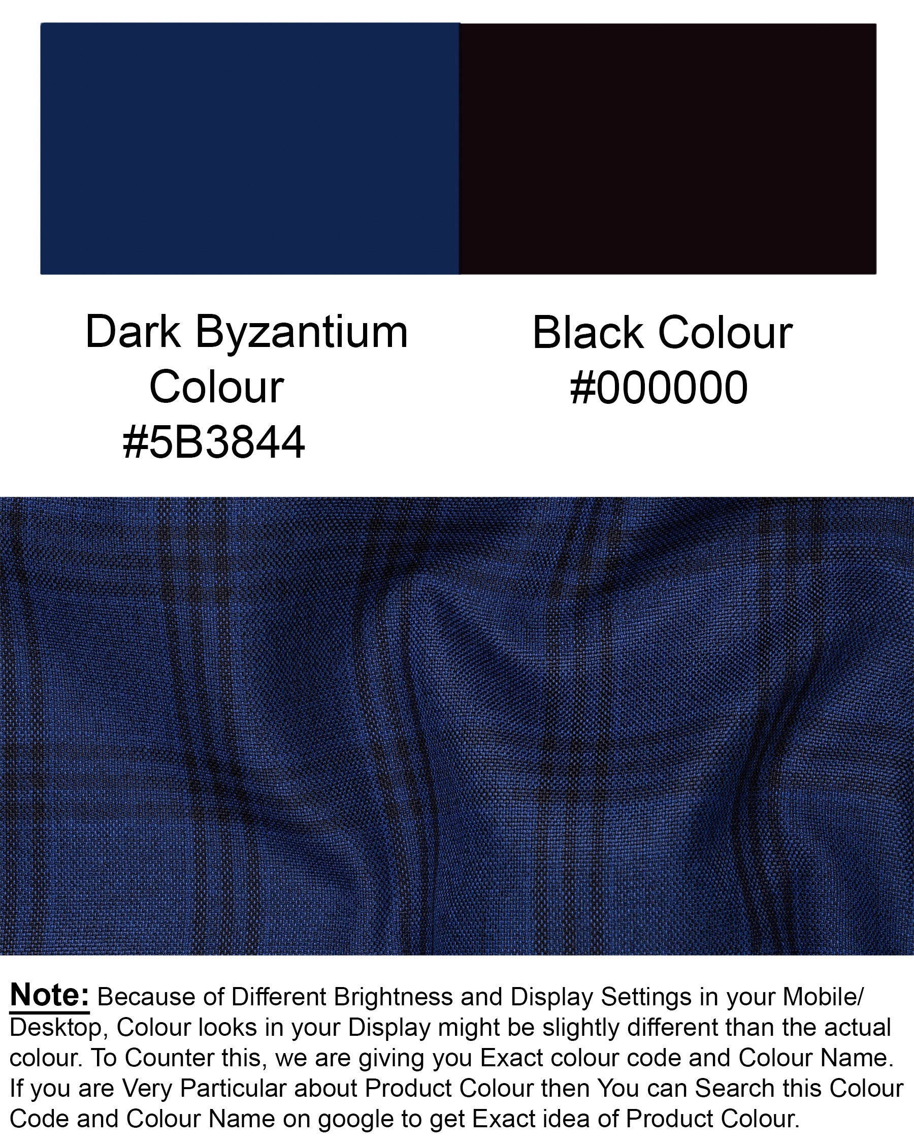 Dark Byzantium Blue Plaid Blazer BL1715-SB-36,BL1715-SB-38,BL1715-SB-40,BL1715-SB-42,BL1715-SB-44,BL1715-SB-46,BL1715-SB-48,BL1715-SB-50,BL1715-SB-52,BL1715-SB-54,BL1715-SB-56,BL1715-SB-58,BL1715-SB-60