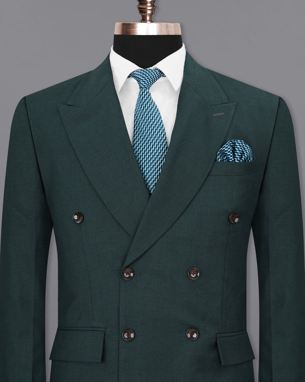Cape Cod Green Subtle Plaid Double Breasted Blazer BL1747-DB-36,BL1747-DB-38,BL1747-DB-40,BL1747-DB-42,BL1747-DB-44,BL1747-DB-46,BL1747-DB-48,BL1747-DB-50,BL1747-DB-52,BL1747-DB-54,BL1747-DB-56,BL1747-DB-58,BL1747-DB-60