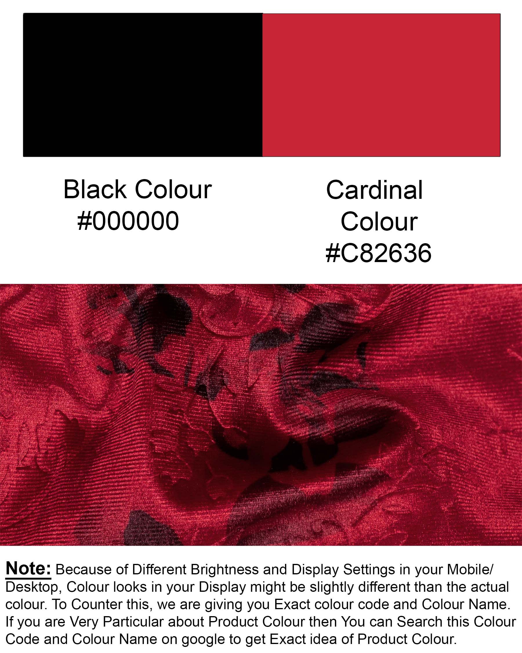 Cardinal Red Floral Textured Designer Tuxedo Blazer BL1767-BKL-36,BL1767-BKL-38,BL1767-BKL-40,BL1767-BKL-42,BL1767-BKL-44,BL1767-BKL-46,BL1767-BKL-48,BL1767-BKL-50,BL1767-BKL-52,BL1767-BKL-54,BL1767-BKL-56,BL1767-BKL-58,BL1767-BKL-60