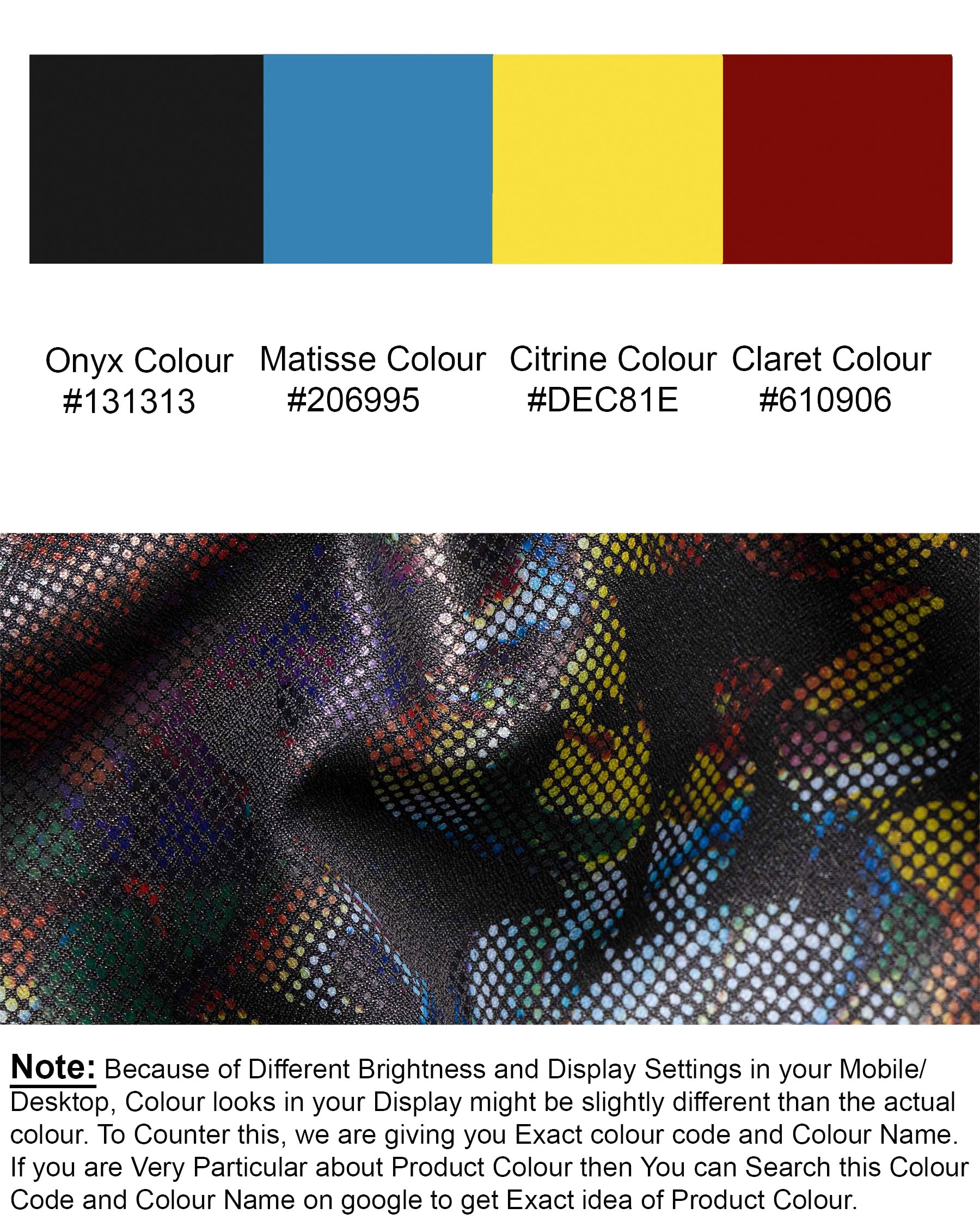 Onyx Black With Multicolour Retro Floral Designer Tuxedo Blazer BL1807-BKL-36,BL1807-BKL-38,BL1807-BKL-40,BL1807-BKL2-42,BL1807-BKL-44,BL1807-BKL-46,BL1807-BKL-48,BL1807-BKL-50,BL1807-BKL-52,BL1807-BKL-54,BL1807-BKL-56,BL1807-BKL-58,BL1807-BKL-60