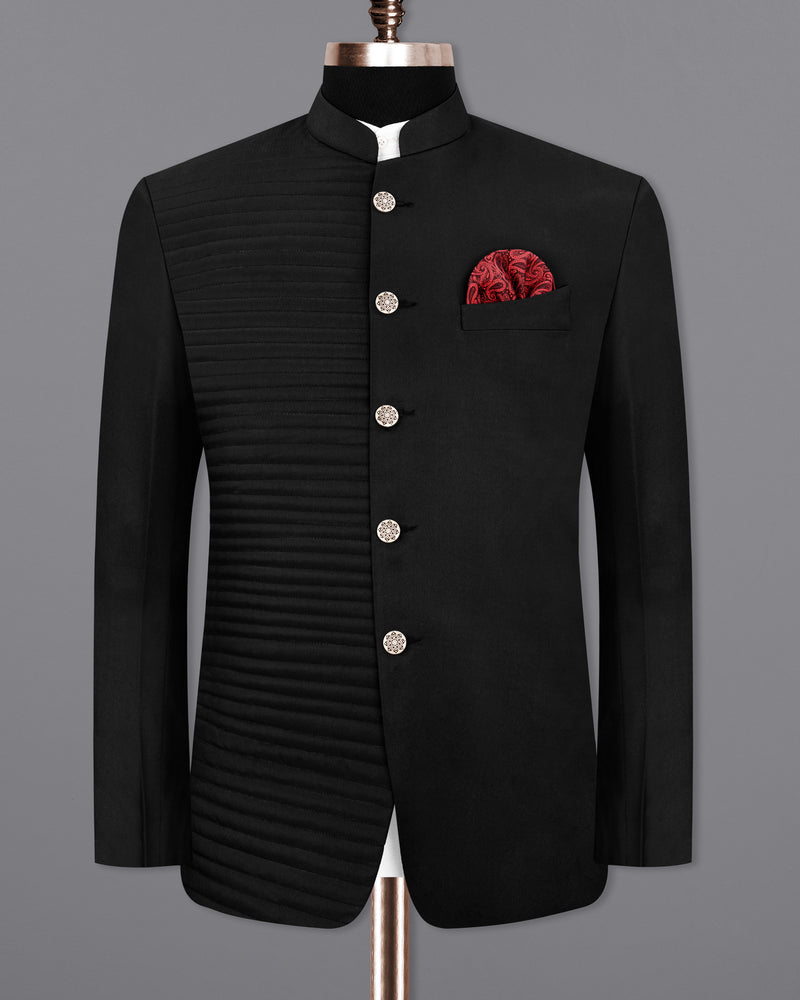 Black Jodhpuri Blazer For Men