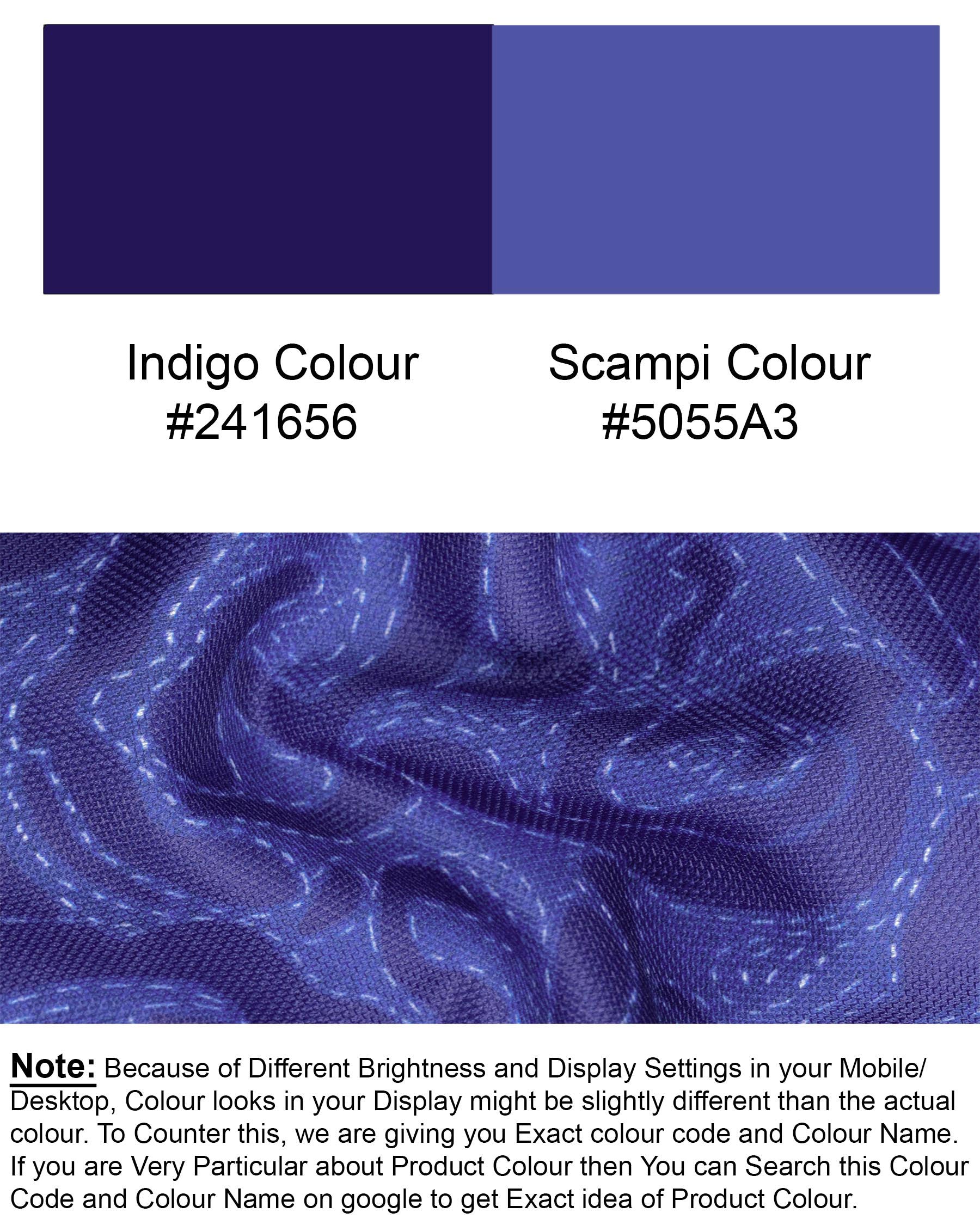 Indigo with Scampi Blue Camouflage Designer Blazer BL1819-SB-36,BL1819-SB-38,BL1819-SB-40,BL1819-SB-42,BL1819-SB-44,BL1819-SB-46,BL1819-SB-48,BL1819-SB-50,BL1819-SB-52,BL1819-SB-54,BL1819-SB-56,BL1819-SB-58,BL1819-SB-60