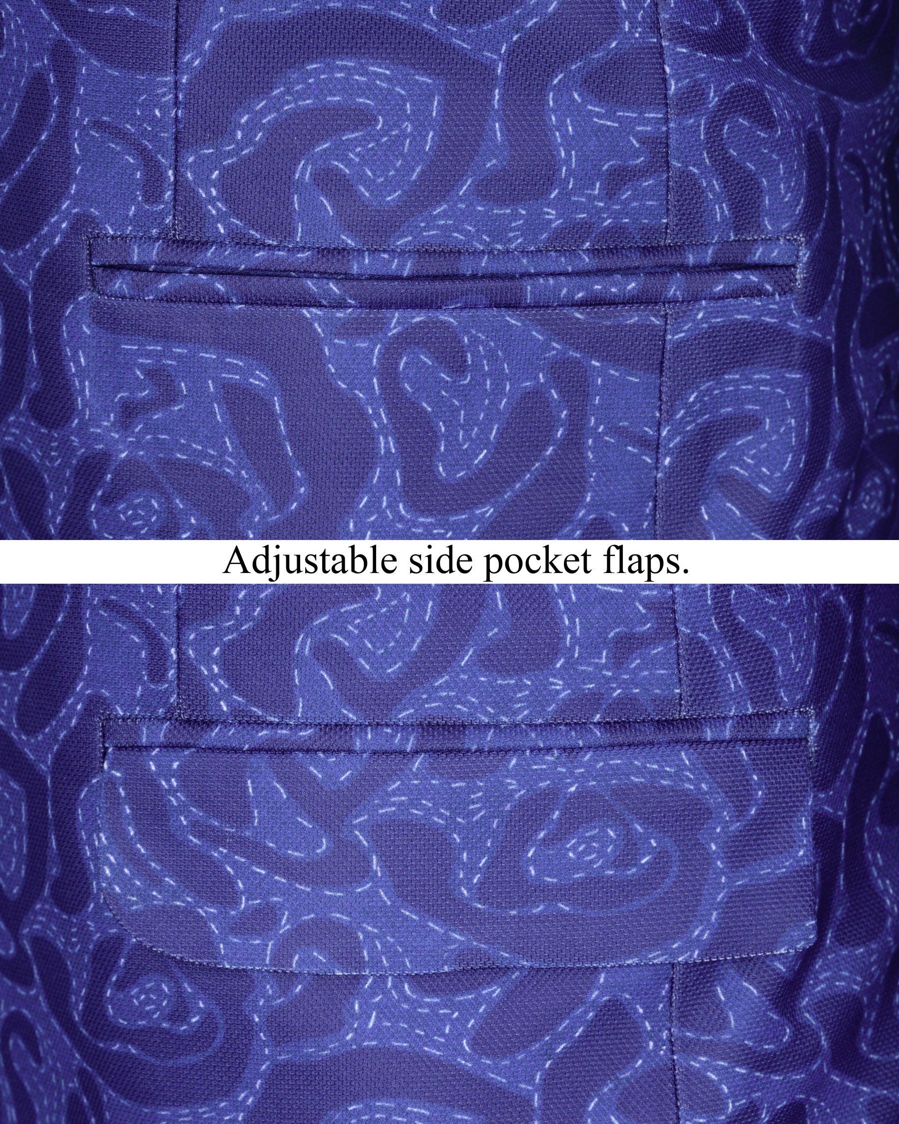 Indigo with Scampi Blue Camouflage Designer Blazer BL1819-SB-36,BL1819-SB-38,BL1819-SB-40,BL1819-SB-42,BL1819-SB-44,BL1819-SB-46,BL1819-SB-48,BL1819-SB-50,BL1819-SB-52,BL1819-SB-54,BL1819-SB-56,BL1819-SB-58,BL1819-SB-60