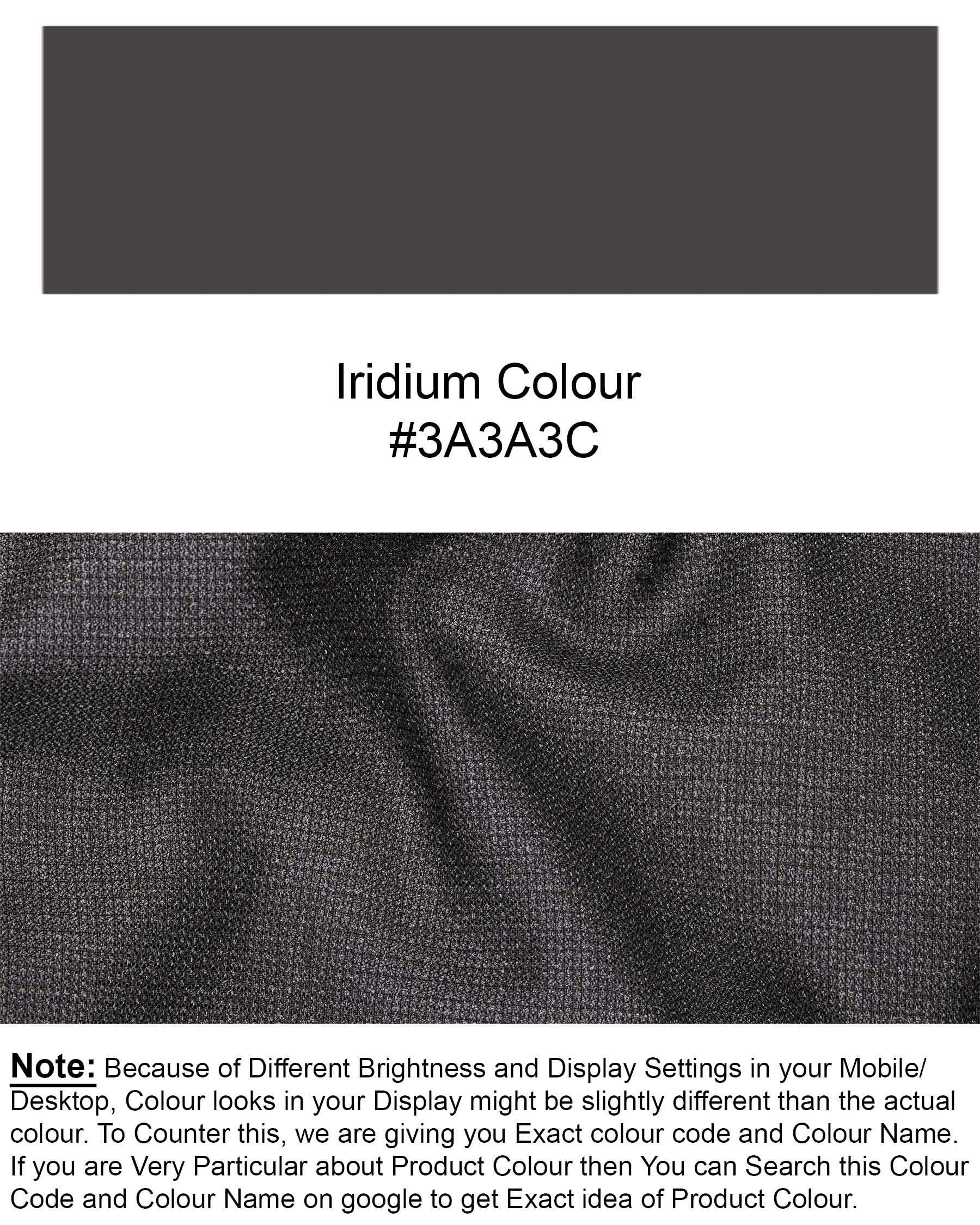 Iridium Gray Single Breasted Blazer BL1868-SB-36, BL1868-SB-38, BL1868-SB-40, BL1868-SB-42, BL1868-SB-44, BL1868-SB-46, BL1868-SB-48, BL1868-SB-50, BL1868-SB-52, BL1868-SB-54, BL1868-SB-56, BL1868-SB-58, BL1868-SB-60