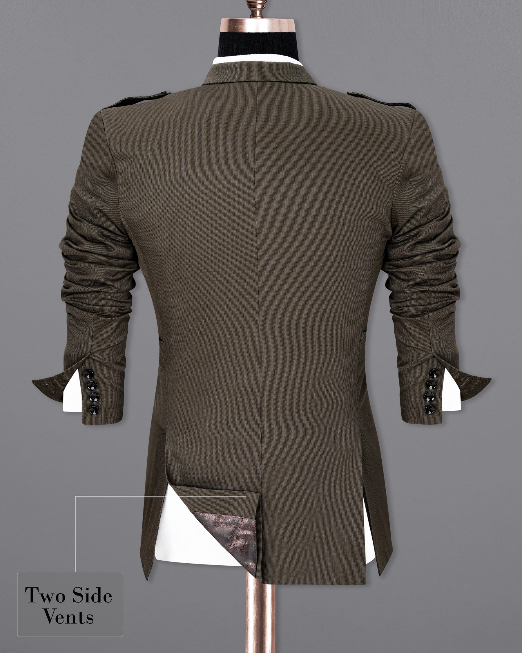 Taupe Brown Designer Sports Blazer