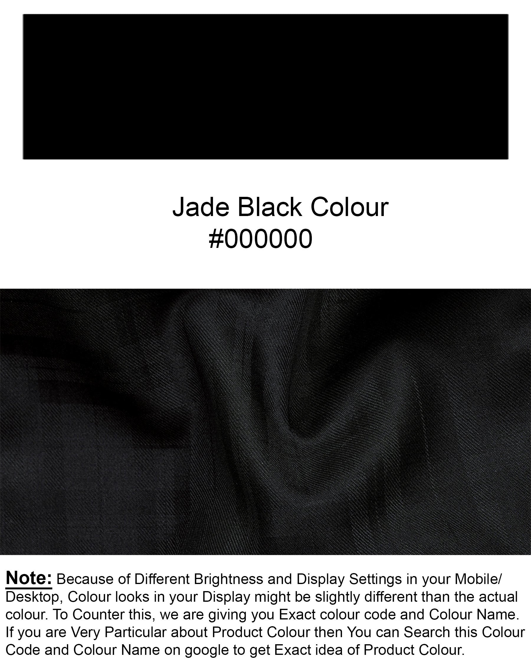 Jade Black Subtle Plaid Bandhgala Blazer