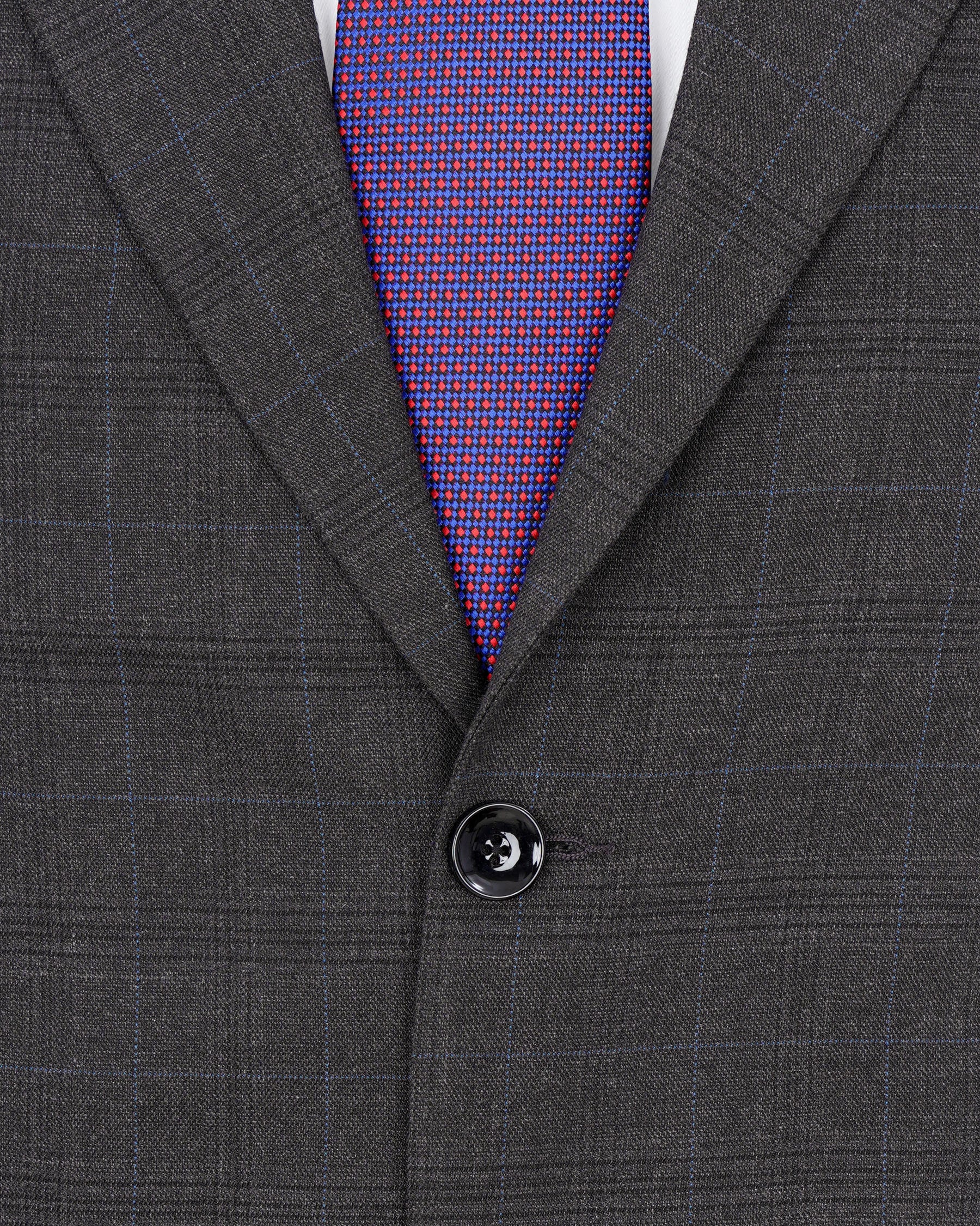 lridium with metallic Subtle Plaid Blazer