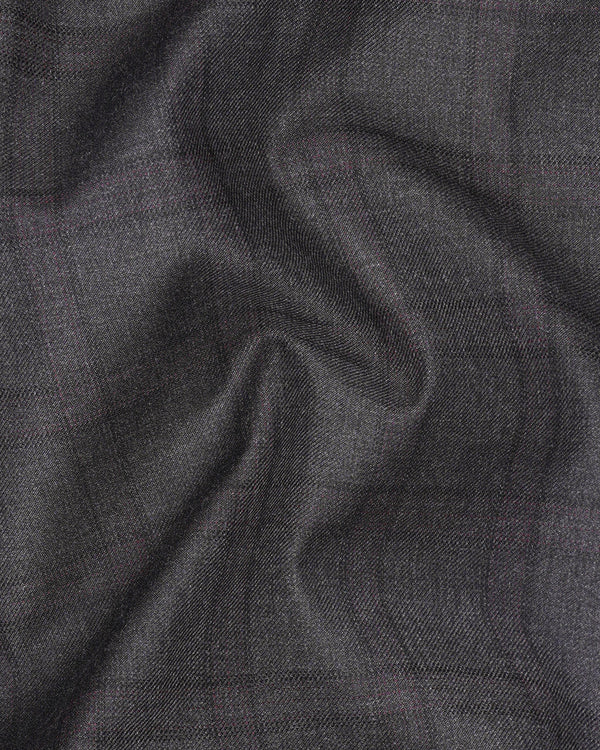 Gravel Gray Plaid Double Breasted Blazer BL1887-DB-36,BL1887-DB-38,BL1887-DB-40,BL1887-DB-42,BL1887-DB-44,BL1887-DB-46,BL1887-DB-48,BL1887-DB-50,BL1887-DB-52,BL1887-DB-54,BL1887-DB-56,BL1887-DB-58,BL1887-DB-60