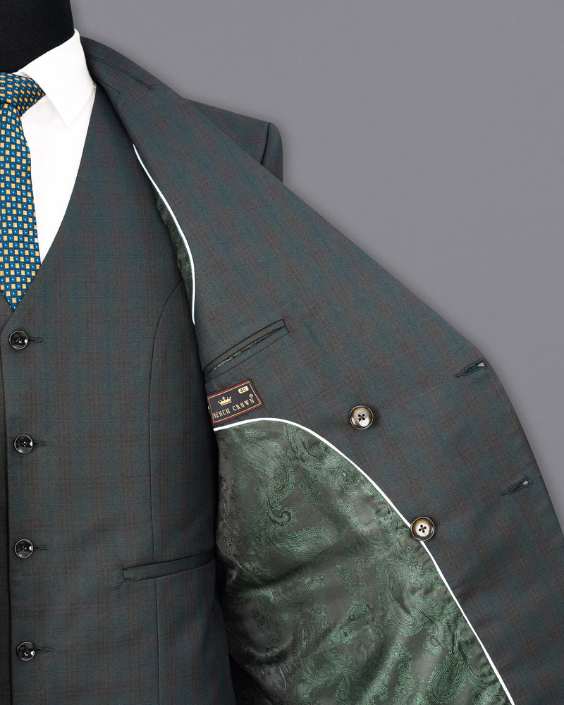 lridium With Emperor Subtle Plaid Double Breasted Blazer BL1890-DB-36,BL1890-DB-38,BL1890-DB-40,BL1890-DB-42,BL1890-DB-44,BL1890-DB-46,BL1890-DB-48,BL1890-DB-50,BL1890-DB-52,BL1890-DB-54,BL1890-DB-56,BL1890-DB-58,BL1890-DB-60