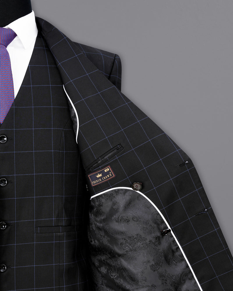 Thunder Windowpane Double Breasted Blazer BL1891-DB-36,BL1891-DB-38,BL1891-DB-40,BL1891-DB-42,BL1891-DB-44,BL1891-DB-46,BL1891-DB-48,BL1891-DB-50,BL1891-DB-52,BL1891-DB-54,BL1891-DB-56,BL1891-DB-58,BL1891-DB-60