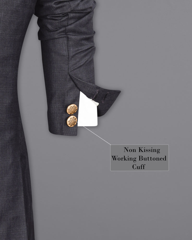 Tuna Gray Bandhgala Blazer BL1968-BG-36, BL1968-BG-38, BL1968-BG-40, BL1968-BG-42, BL1968-BG-44, BL1968-BG-46, BL1968-BG-48, BL1968-BG-50, BL1968-BG-52, BL1968-BG-54, BL1968-BG-56, BL1968-BG-58, BL1968-BG-60
