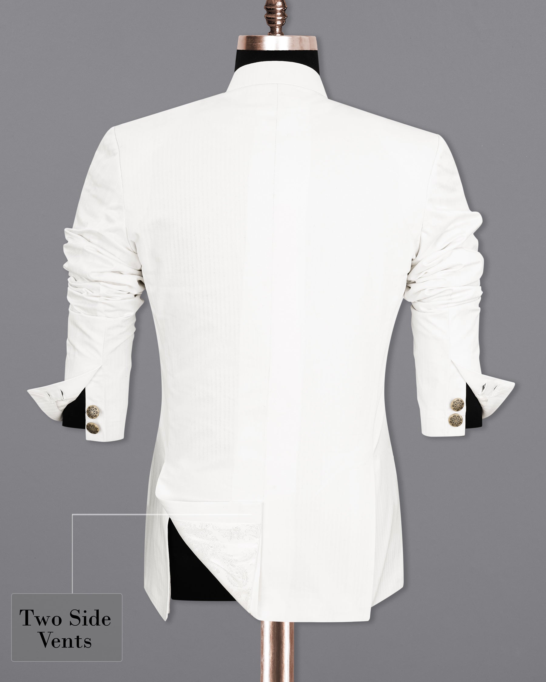 Bright White Cross-Buttoned Bandhgala Premium Cotton Blazer BL1971-CBG2-36, BL1971-CBG2-38, BL1971-CBG2-40, BL1971-CBG2-42, BL1971-CBG2-44, BL1971-CBG2-46, BL1971-CBG2-48, BL1971-CBG2-50, BL1971-CBG2-52, BL1971-CBG2-54, BL1971-CBG2-56, BL1971-CBG2-58, BL1971-CBG2-60