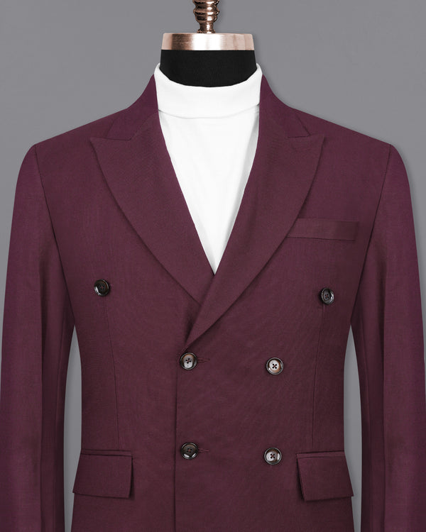 Cocoa Bean Maroon Double Breasted Blazer BL1998-DB-36, BL1998-DB-38, BL1998-DB-40, BL1998-DB-42, BL1998-DB-44, BL1998-DB-46, BL1998-DB-48, BL1998-DB-50, BL1998-DB-52, BL1998-DB-54, BL1998-DB-56, BL1998-DB-58, BL1998-DB-60