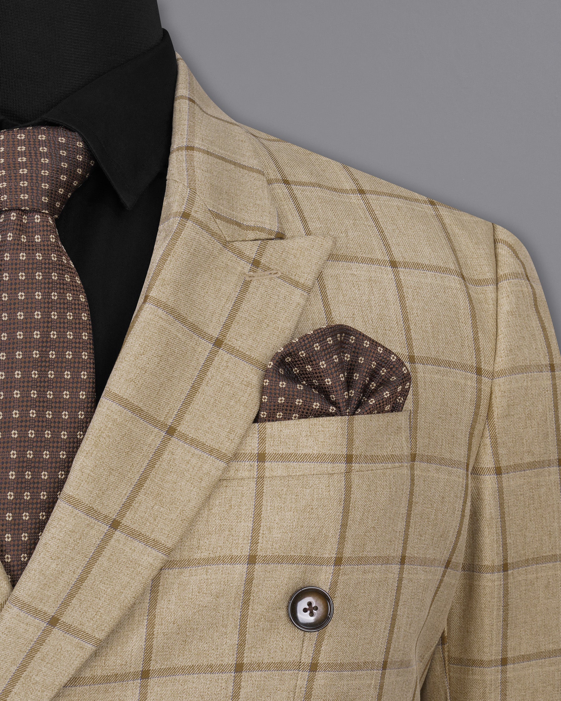 Rodeo Dust Brown Windowpane Double Breasted Blazer BL2032-DB-36, BL2032-DB-38, BL2032-DB-40, BL2032-DB-42, BL2032-DB-44, BL2032-DB-46, BL2032-DB-48, BL2032-DB-50, BL2032-DB-52, BL2032-DB-54, BL2032-DB-56, BL2032-DB-58, BL2032-DB-60