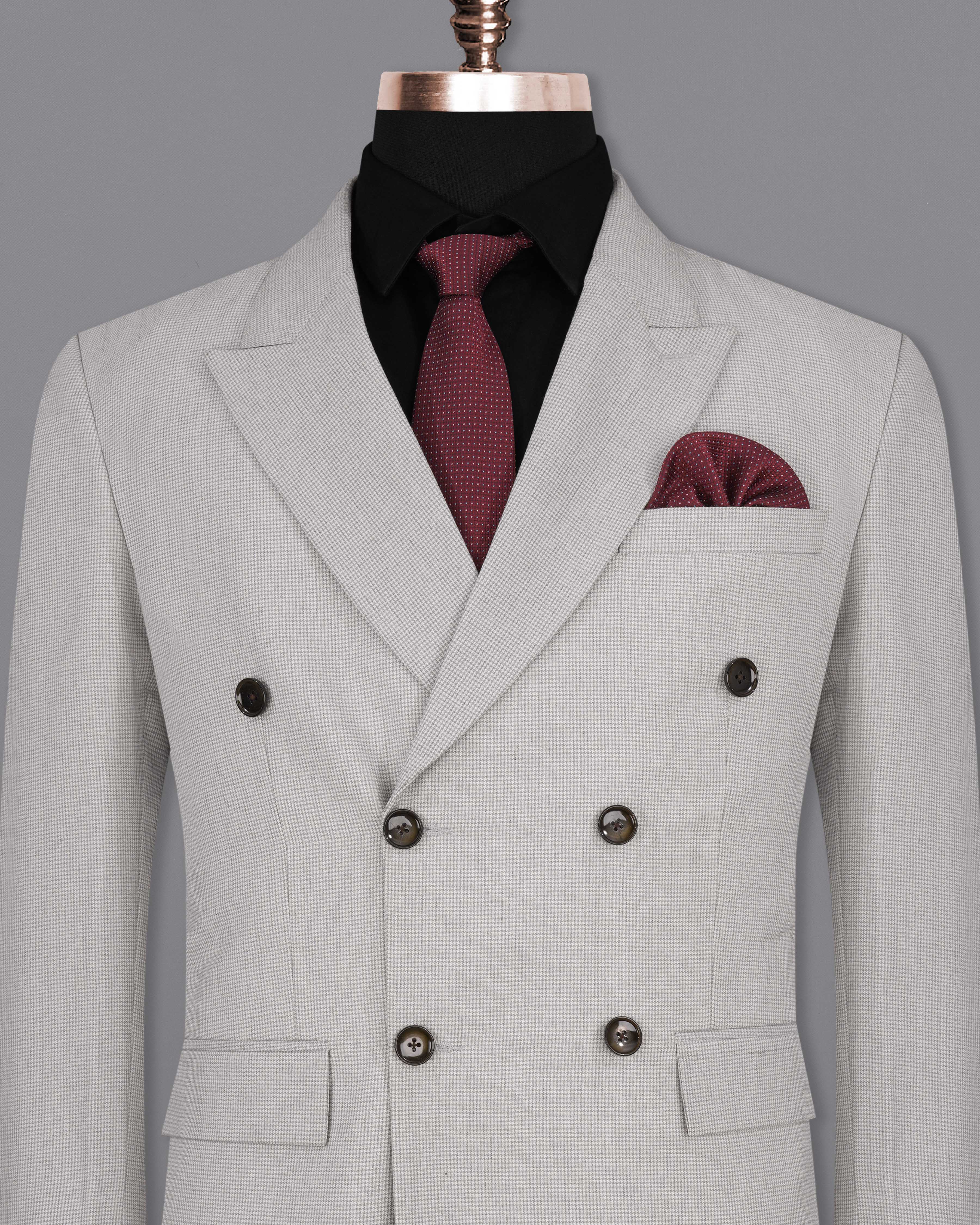 Pale Slate Gray Double Breasted Blazer BL2055-DB-36, BL2055-DB-38, BL2055-DB-40, BL2055-DB-42, BL2055-DB-44, BL2055-DB-46, BL2055-DB-48, BL2055-DB-50, BL2055-DB-52, BL2055-DB-54, BL2055-DB-56, BL2055-DB-58, BL2055-DB-60