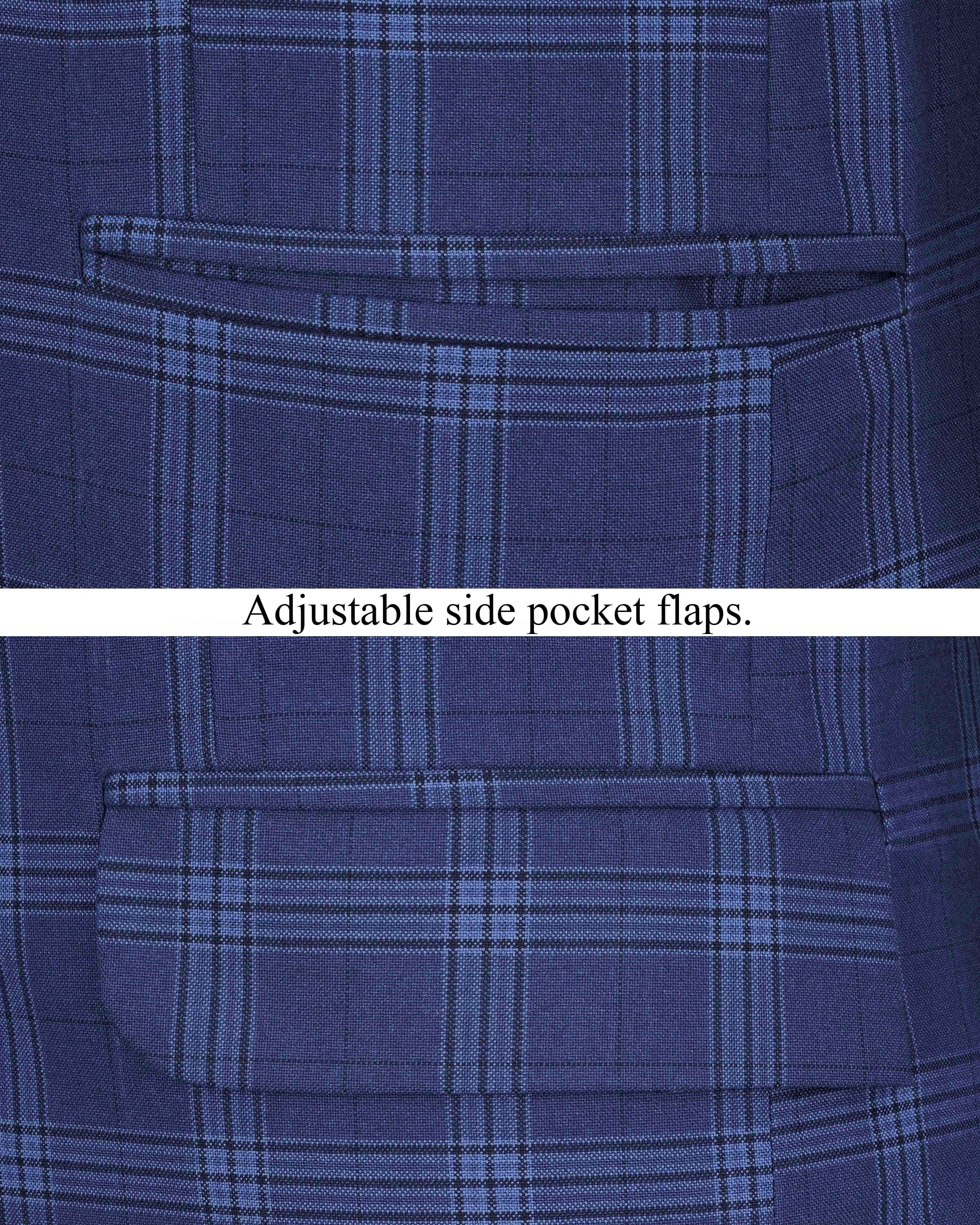 Rhino Blue Plaid Single Breasted Blazer BL2062-SB-36, BL2062-SB-38, BL2062-SB-40, BL2062-SB-42, BL2062-SB-44, BL2062-SB-46, BL2062-SB-48, BL2062-SB-50, BL2062-SB-52, BL2062-SB-54, BL2062-SB-56, BL2062-SB-58, BL2062-SB-60