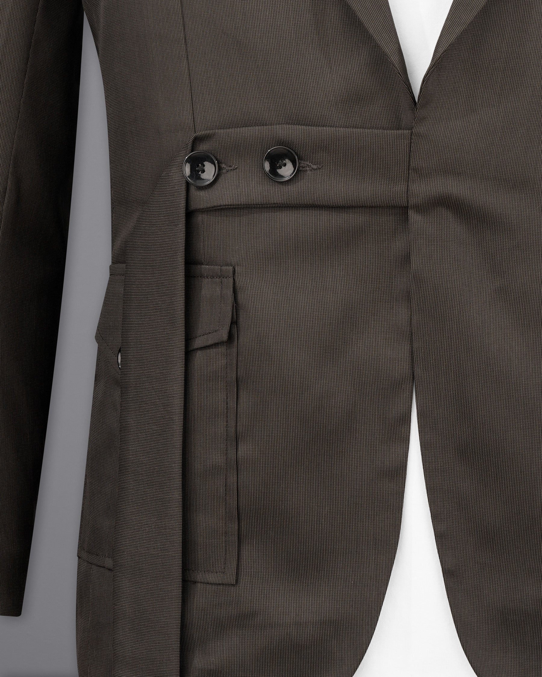 Kilamanjaro Brown Belt Closure Designer Blazer