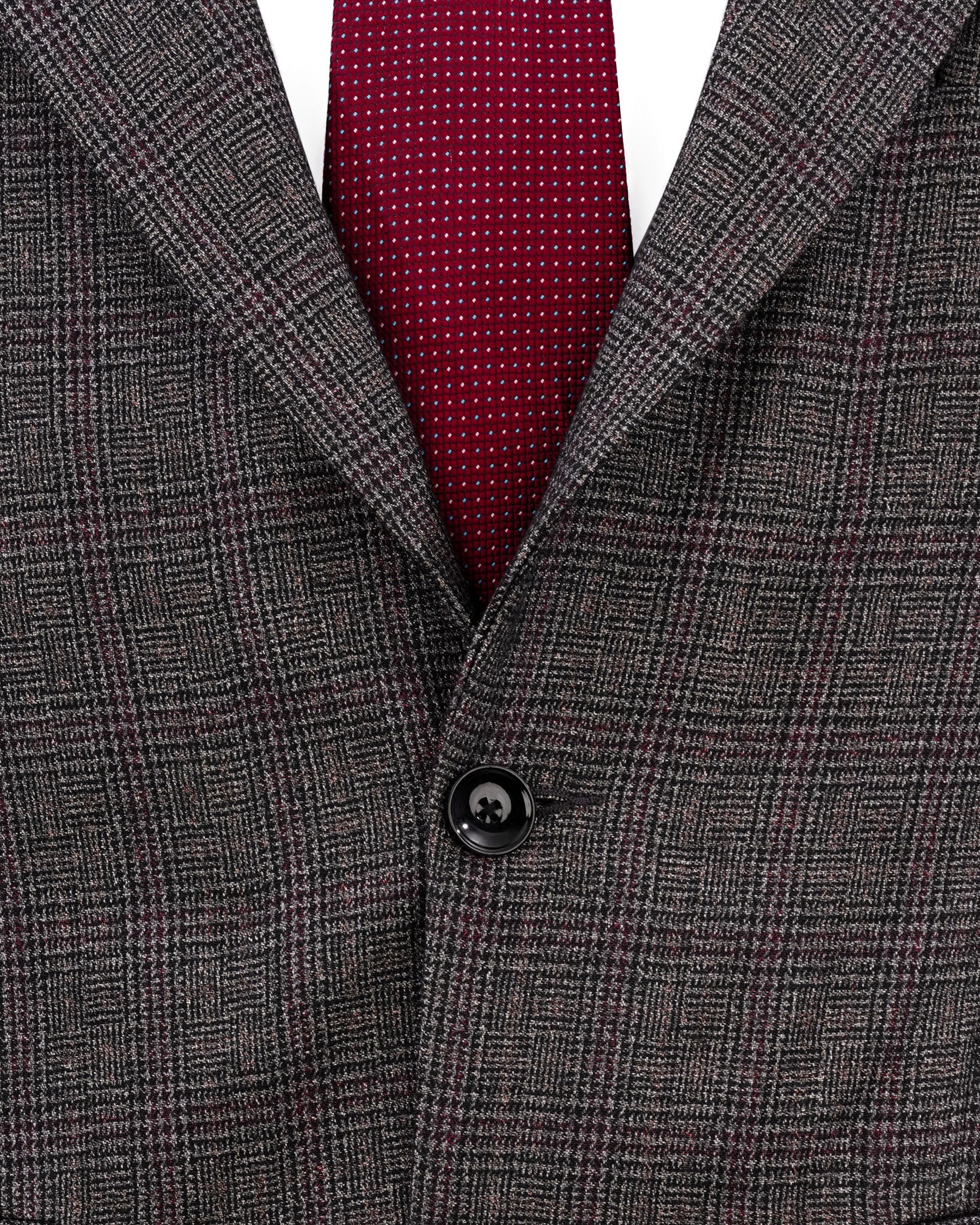 Fedora Sliver Plaid Wool Rich Blazer