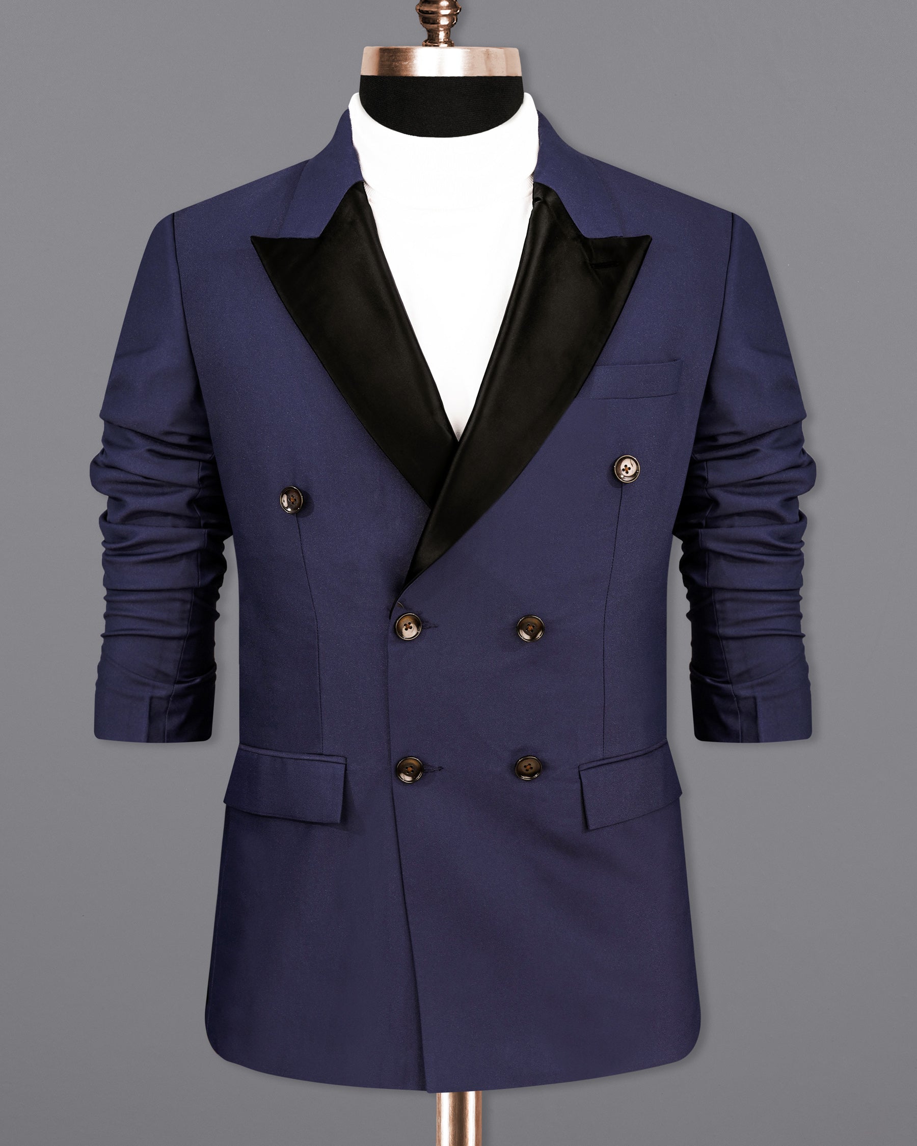 Bleached Cedar Blue Plain-Solid Premium Terry Rayon Double