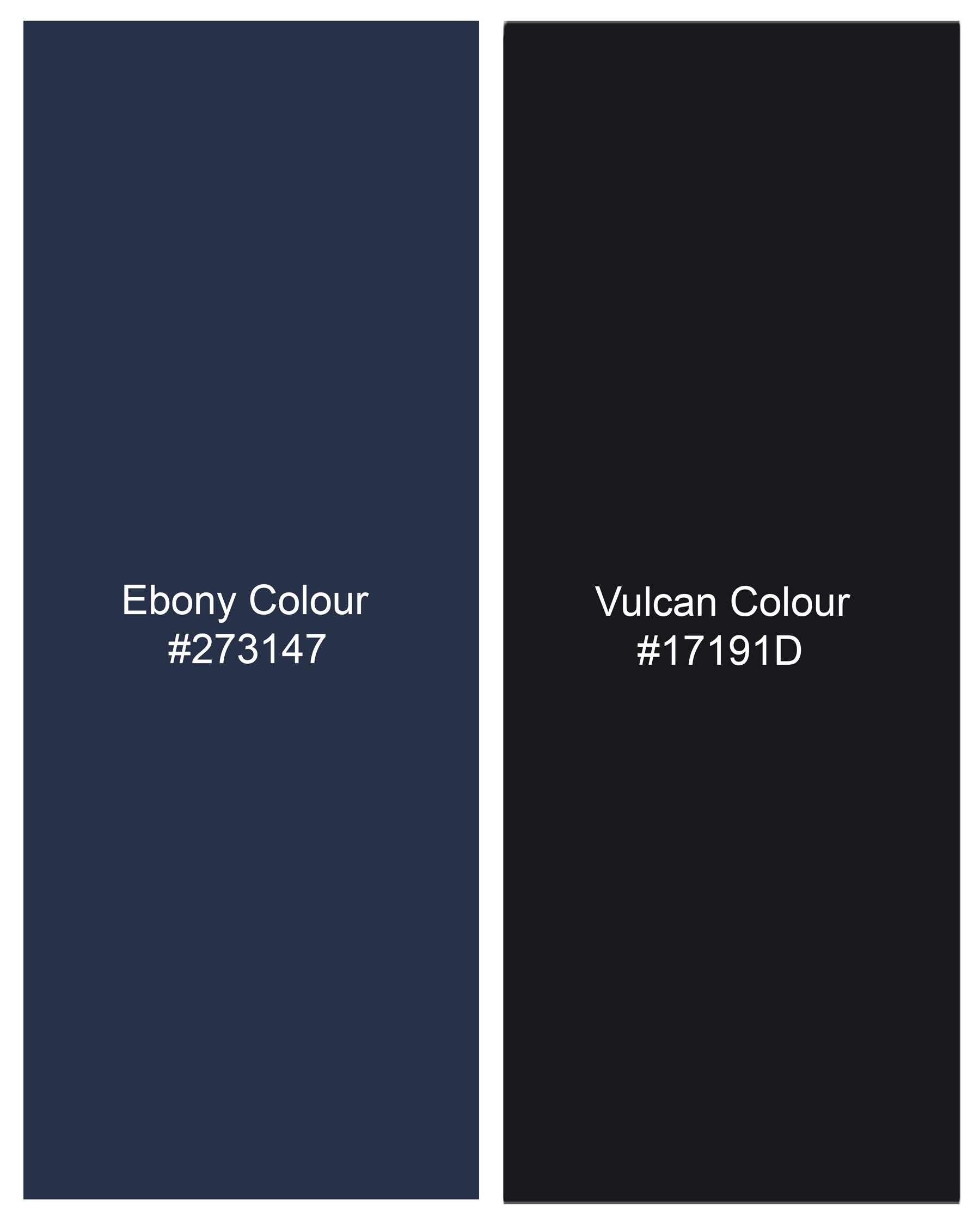Ebony Navy Blue Vulcan Black Textured Single Breasted Blazer