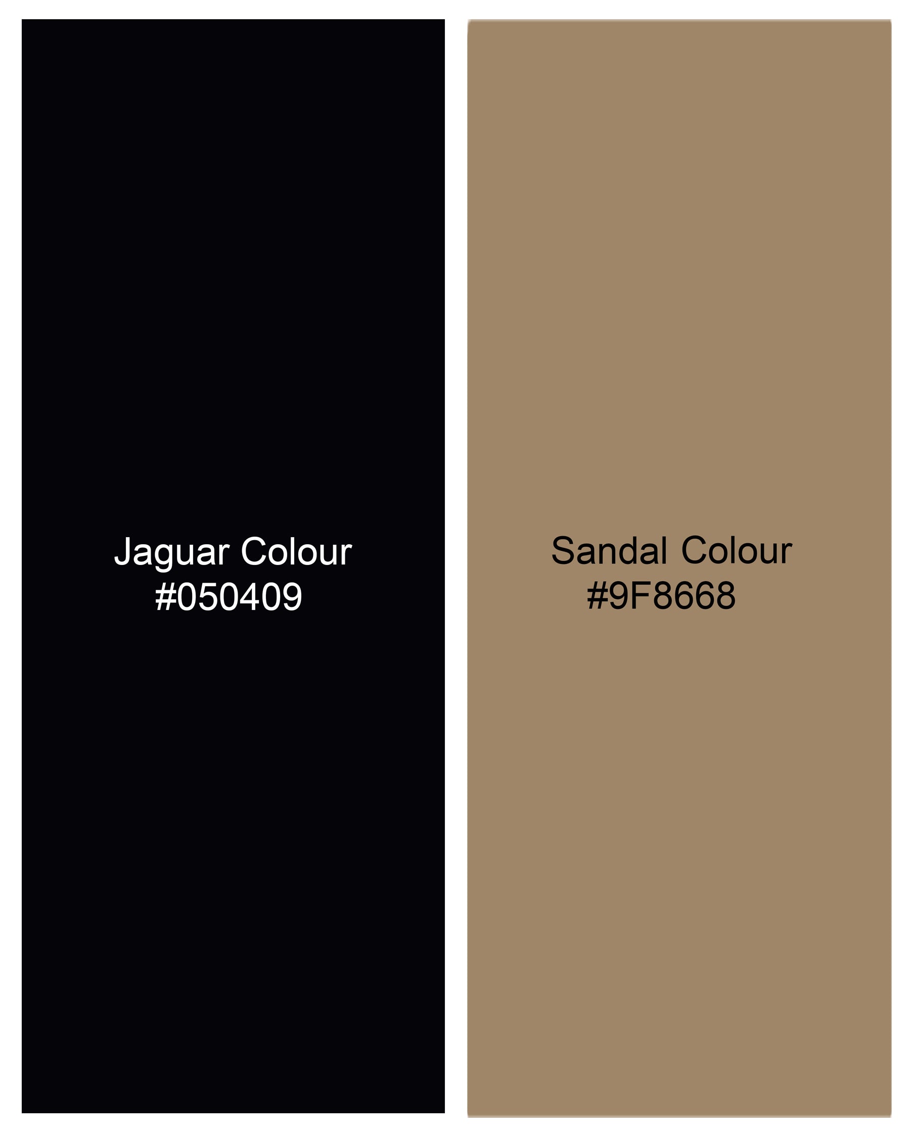 Sandal Brown and Jaguar Black Diamond Work with Cotton Thread Heavy Embroidered Cross Placket Bandhgala Designer Indo-Western Blazer