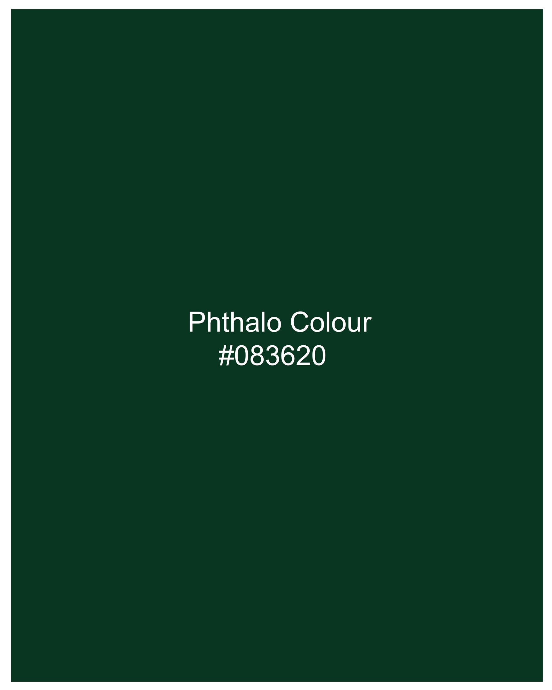 Phthalo Green Cross Placket  Bandhgala Premium Velvet Designer Blazer