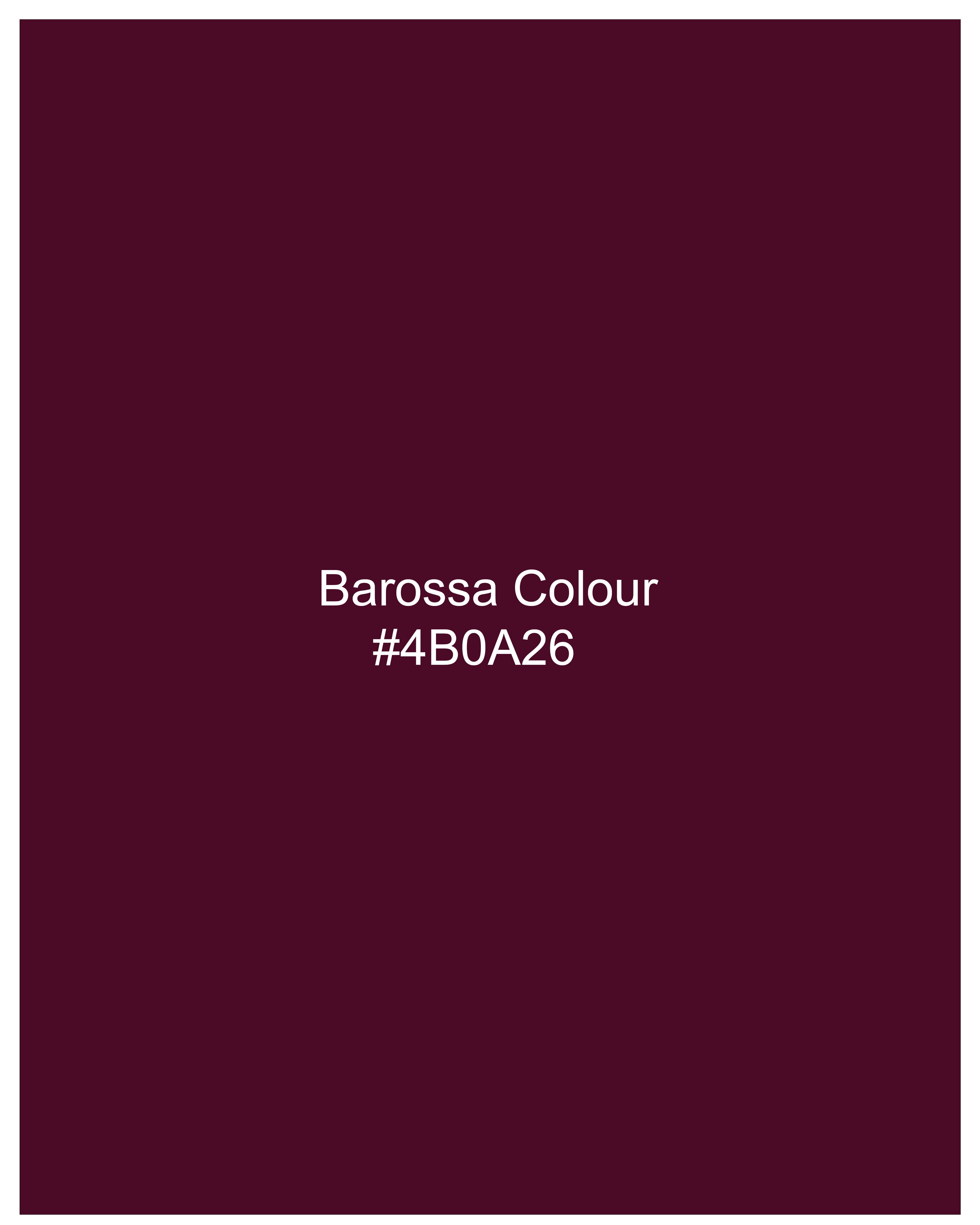 Barossa Maroon Single Breasted Velvet Designer Blazer