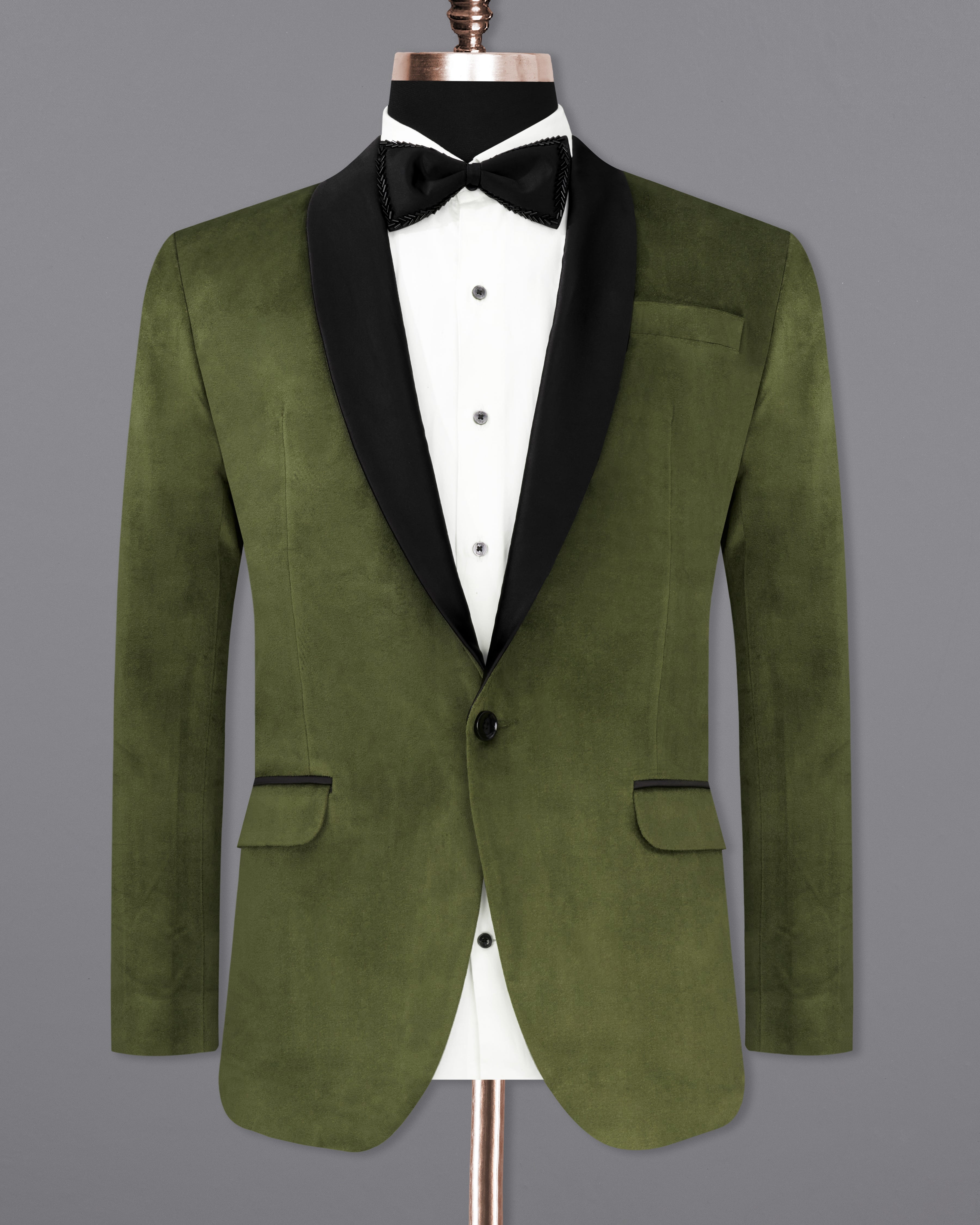 Waiouru Green Velvet Tuxedo Designer Blazer